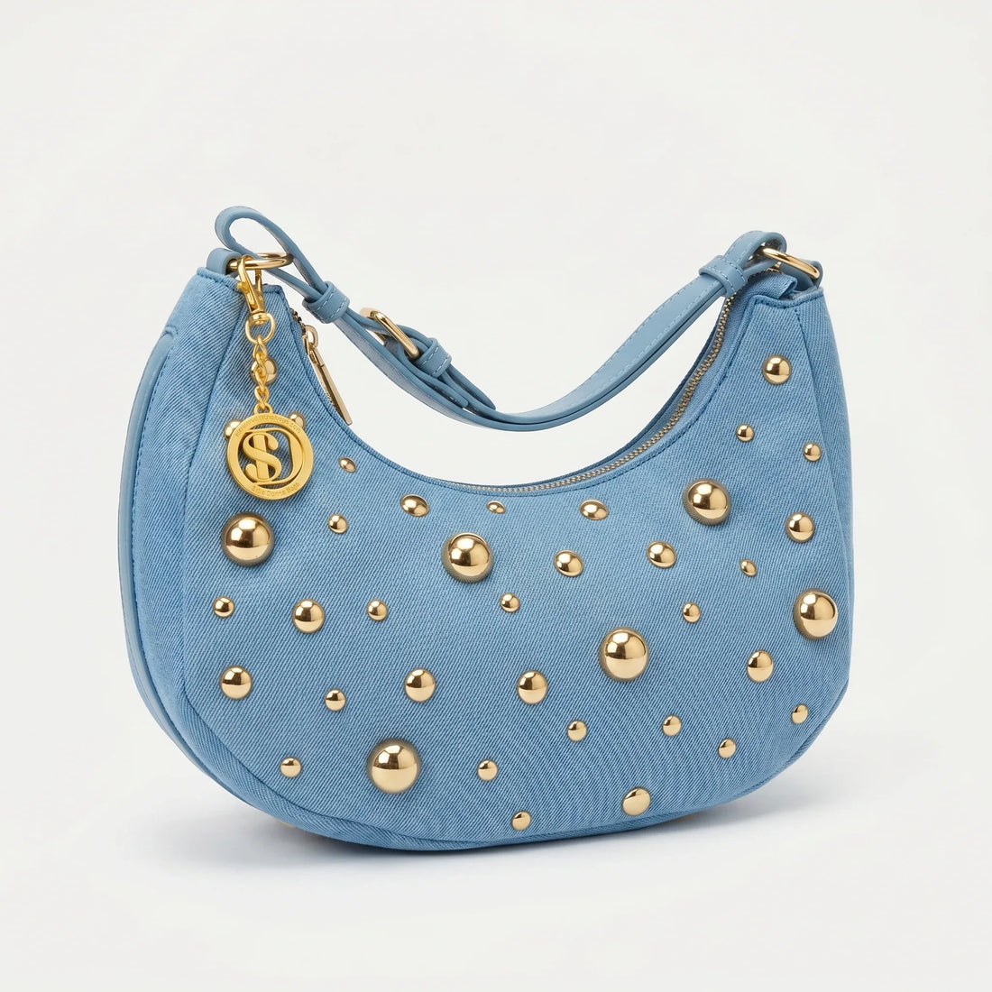 Stile Donna Bags - Denim-Bourse mat ofhuelbarer Schëllerrimm