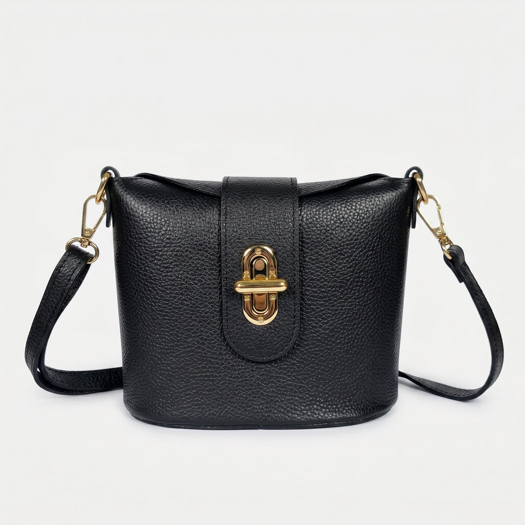 Borsa Emma in Vera Pelle con Chiusura a Torsione - Stile Donna Bags