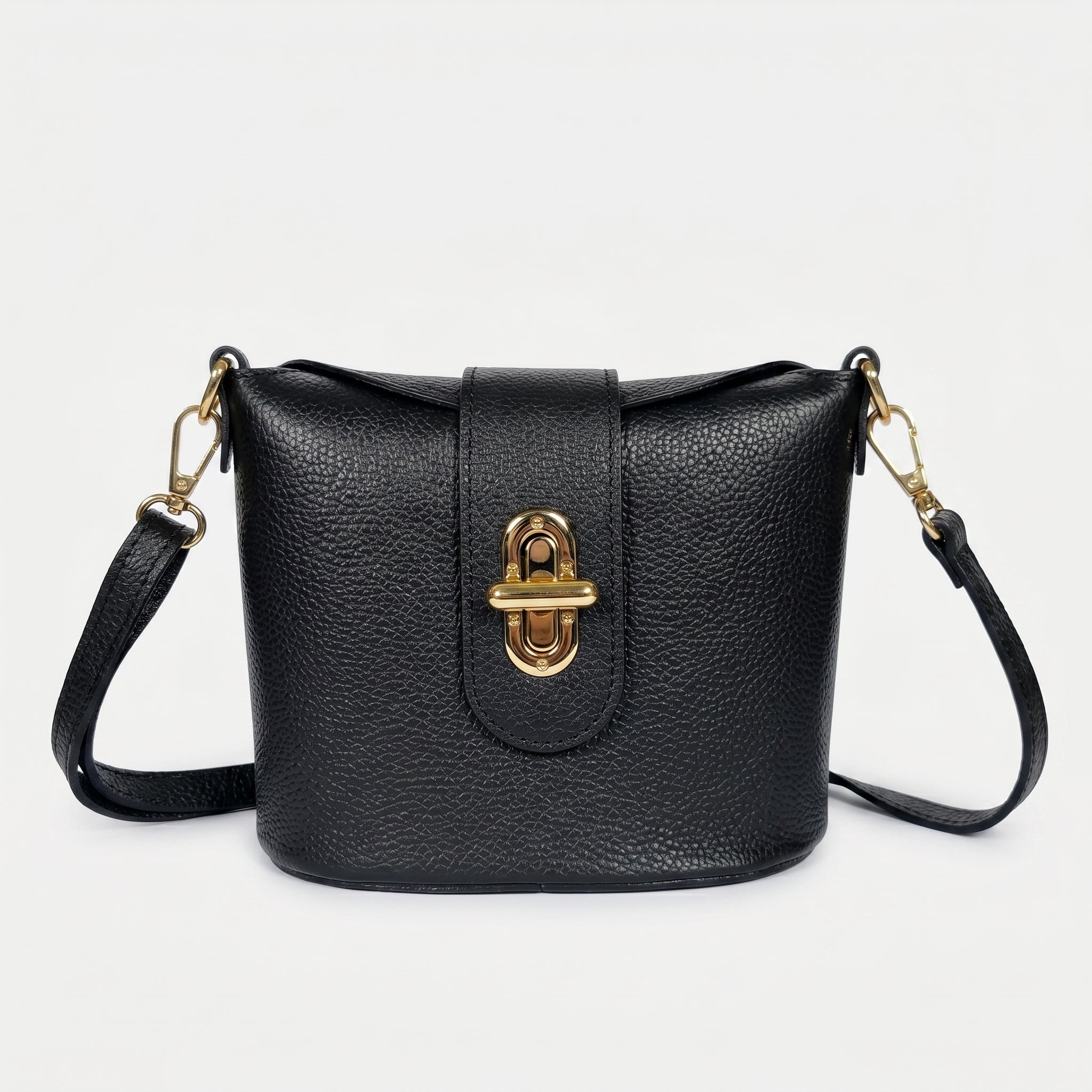 Borsa Emma in Vera Pelle con Chiusura a Torsione - Stile Donna Bags