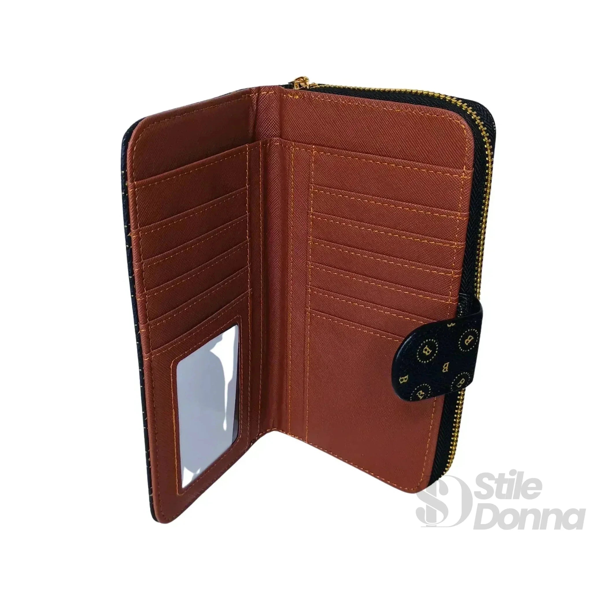 Briciole Portafoglio in Ecopelle con Colori a Contrasto - Stile Donna Bags