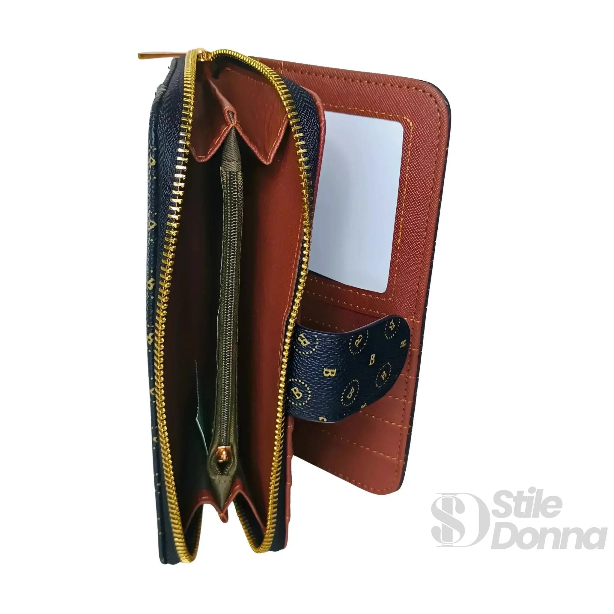 Briciole Portafoglio in Ecopelle con Colori a Contrasto - Stile Donna Bags