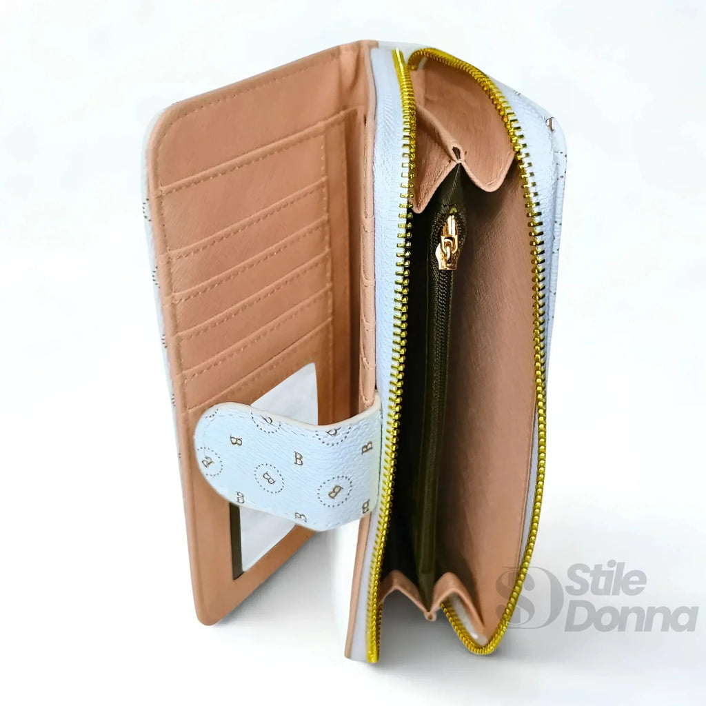 Briciole Portafoglio in Ecopelle con Colori a Contrasto - Stile Donna Bags