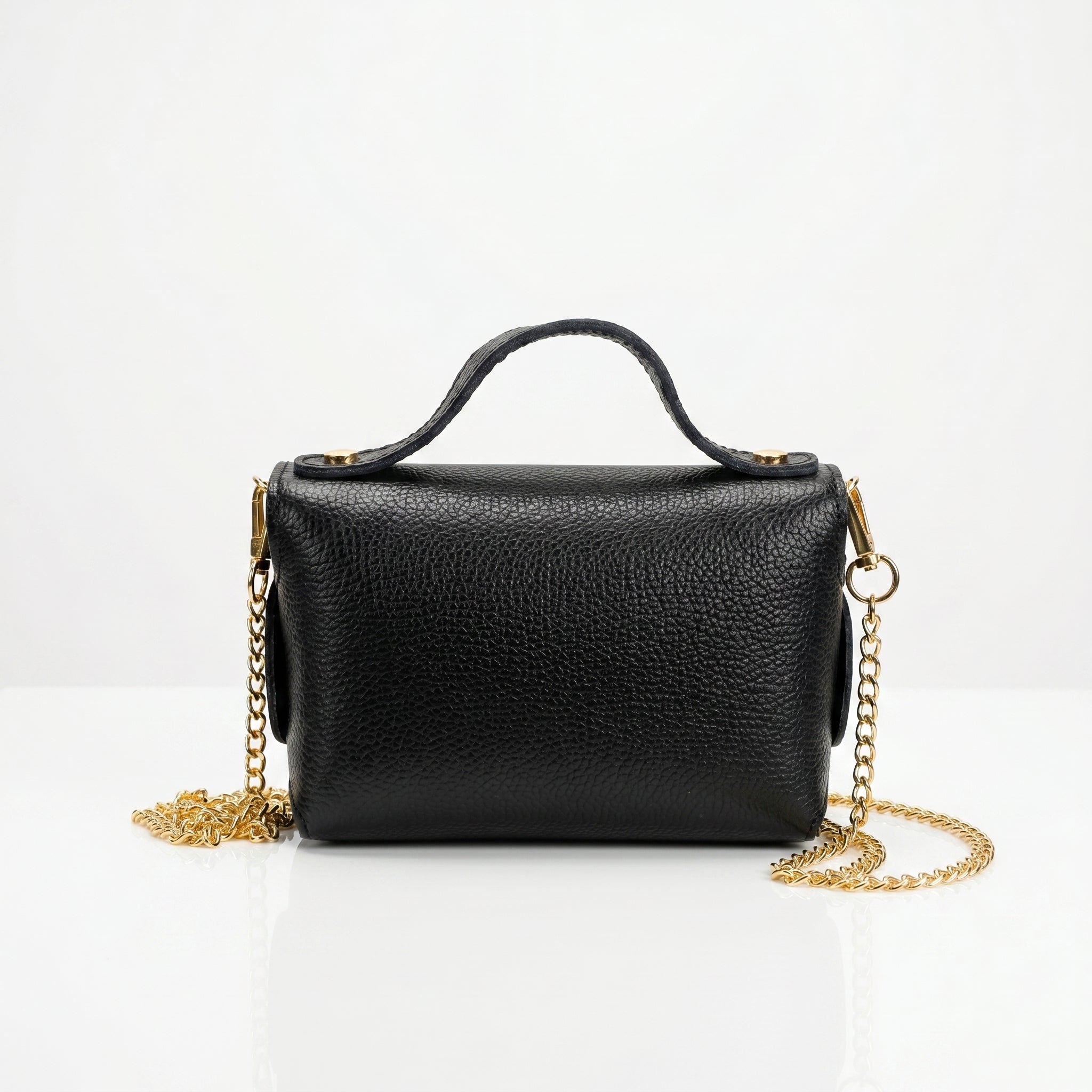 Amina Mini Borsa in Vera Pelle con Catena Dorata - Stile Donna Bags