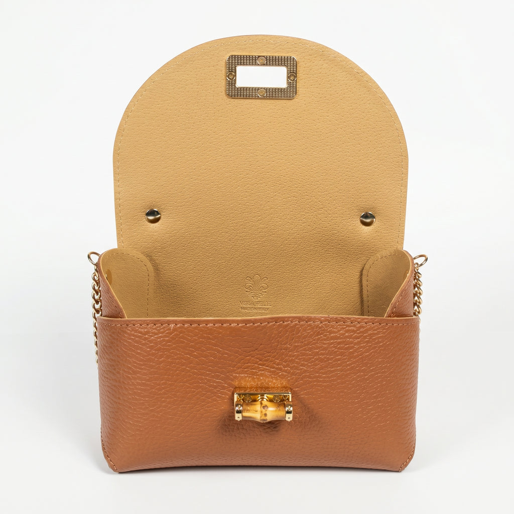 Amina Mini Borsa in Vera Pelle con Catena Dorata - Stile Donna Bags