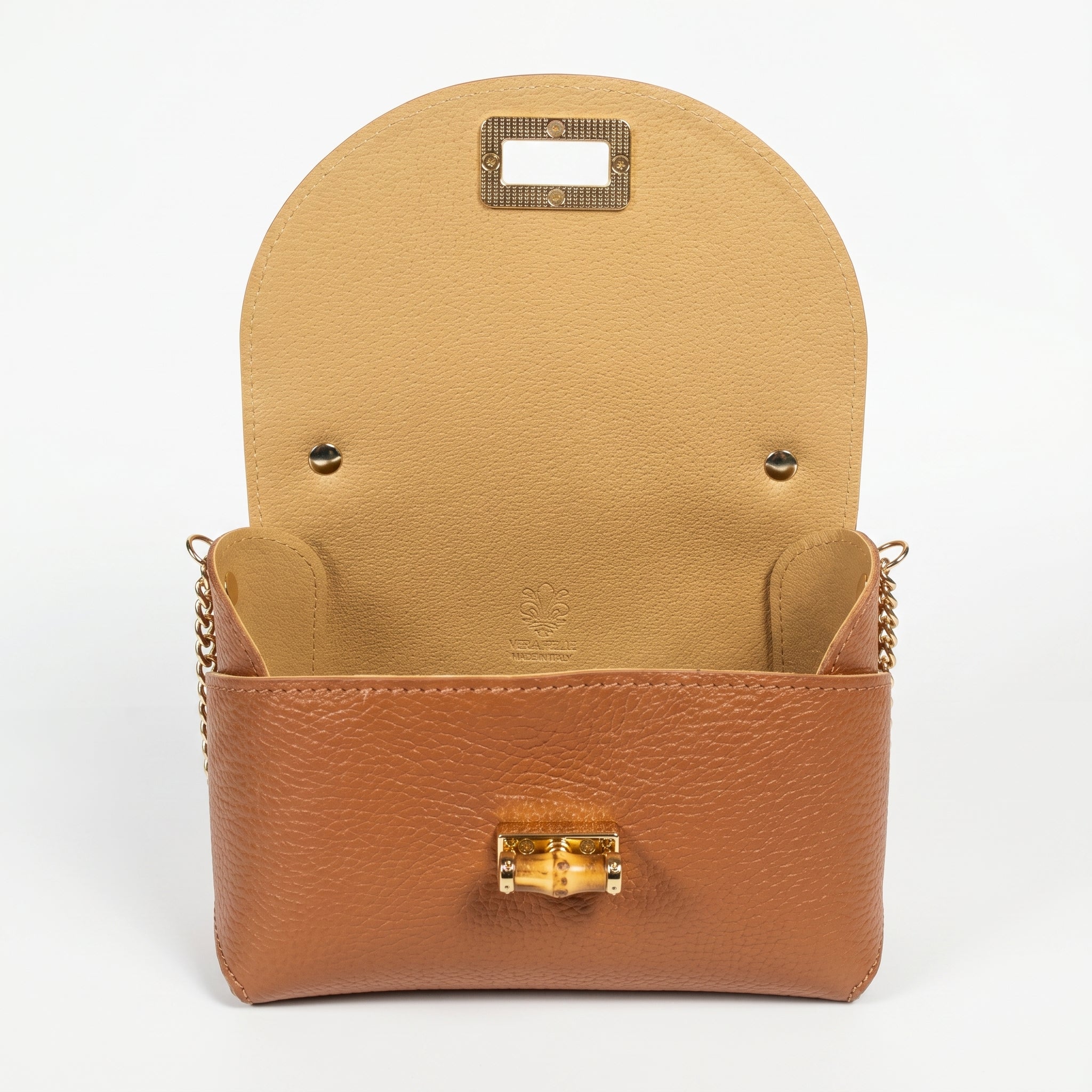 Amina Mini Borsa in Vera Pelle con Catena Dorata - Stile Donna Bags
