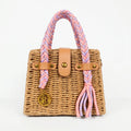 Anita Borsa a Cestino in Rafia con Manico Intrecciato e Tracolla - Stile Donna Bags