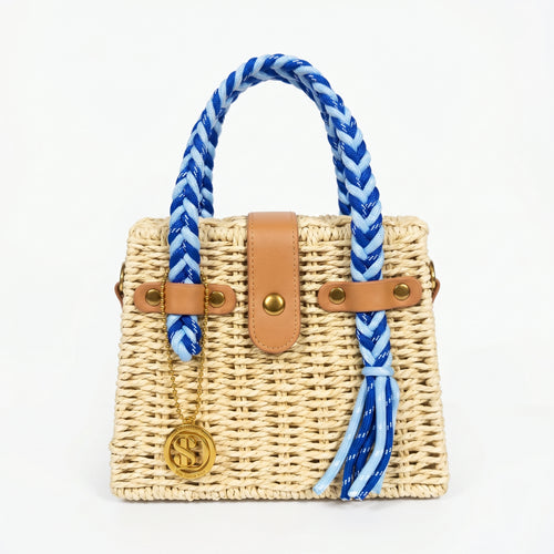 Anita Borsa a Cestino in Rafia con Manico Intrecciato e Tracolla - Stile Donna Bags