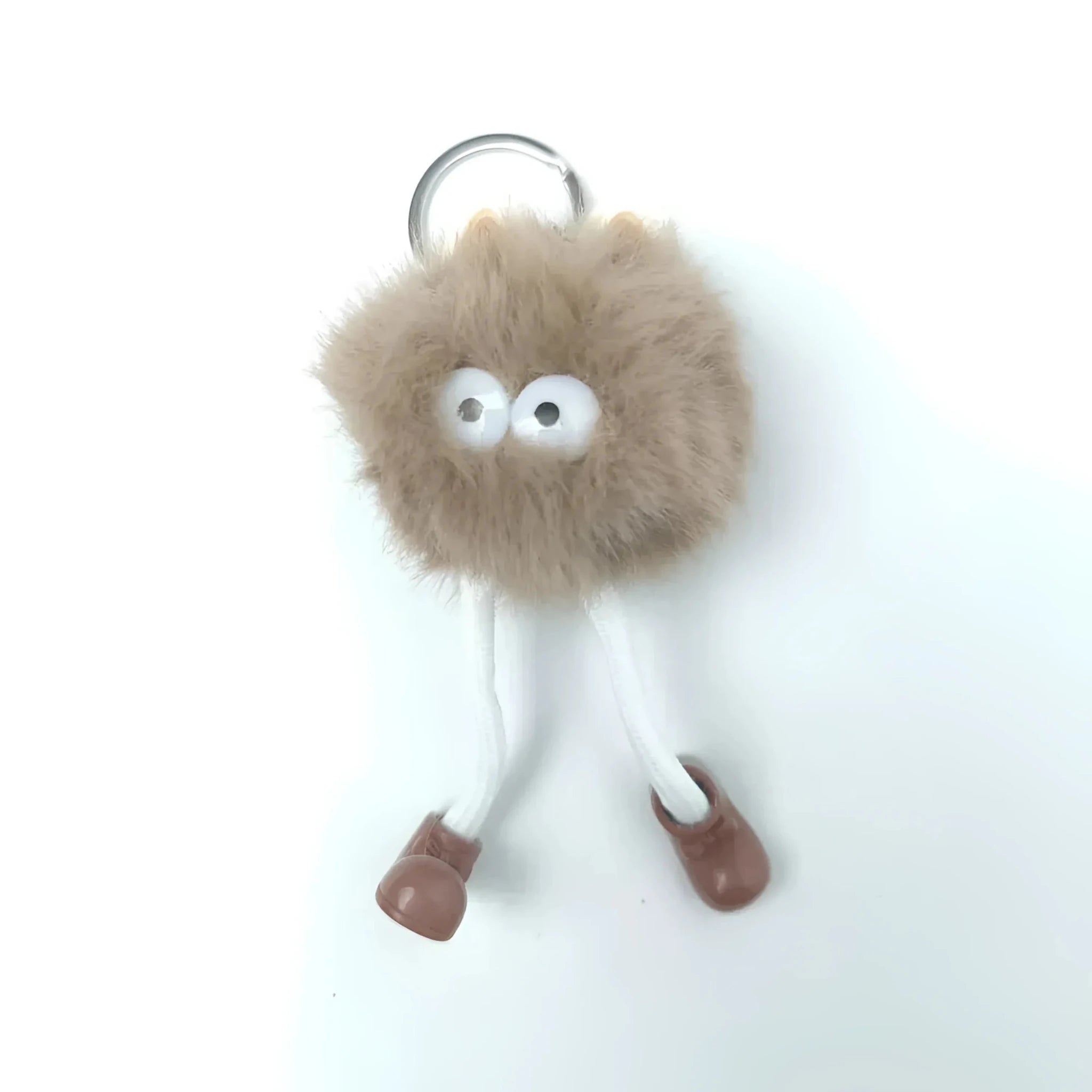 Charm per Borsa Pom Pom con Personaggio in Pelliccia Sintetica - Stile Donna Bags