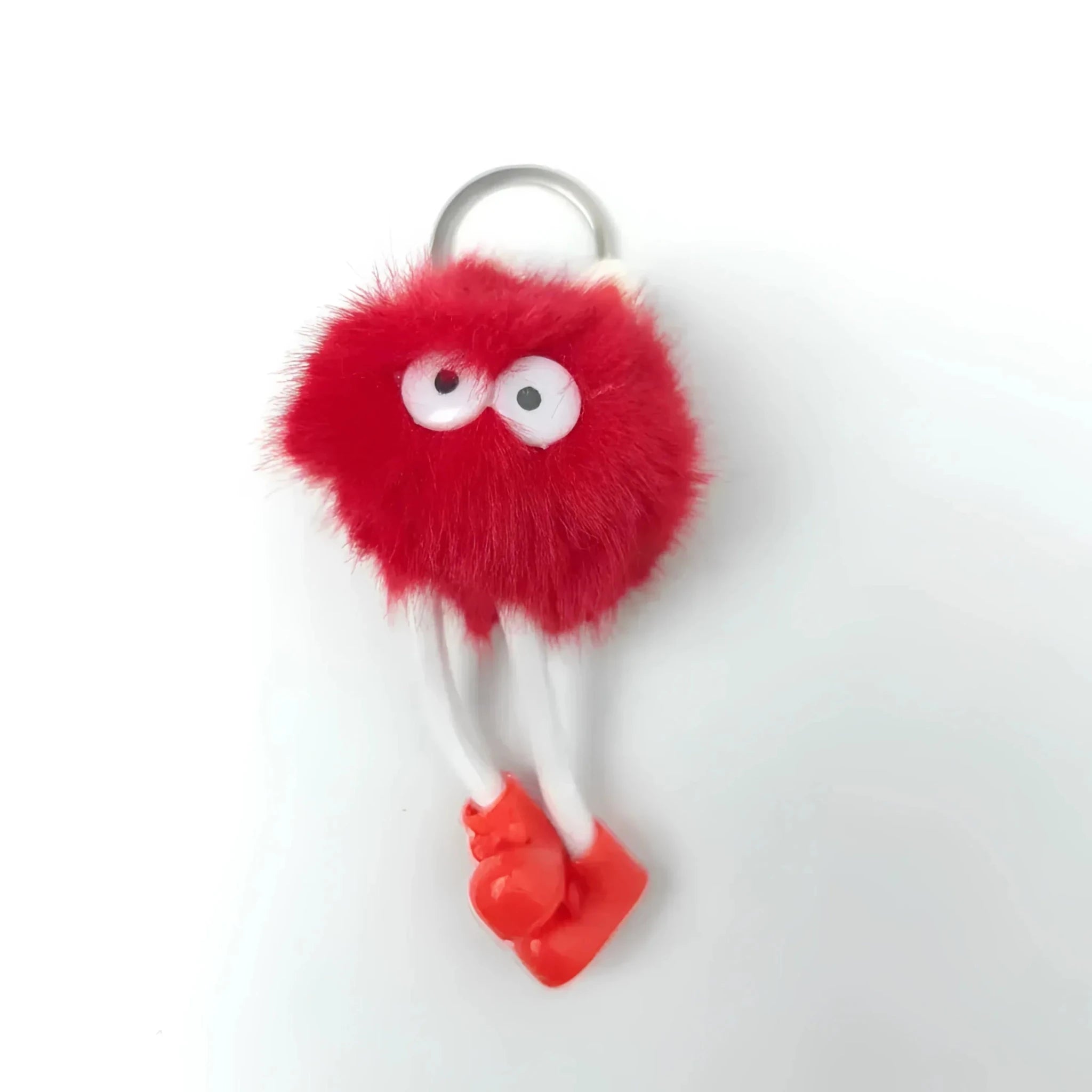 Charm per Borsa Pom Pom con Personaggio in Pelliccia Sintetica - Stile Donna Bags
