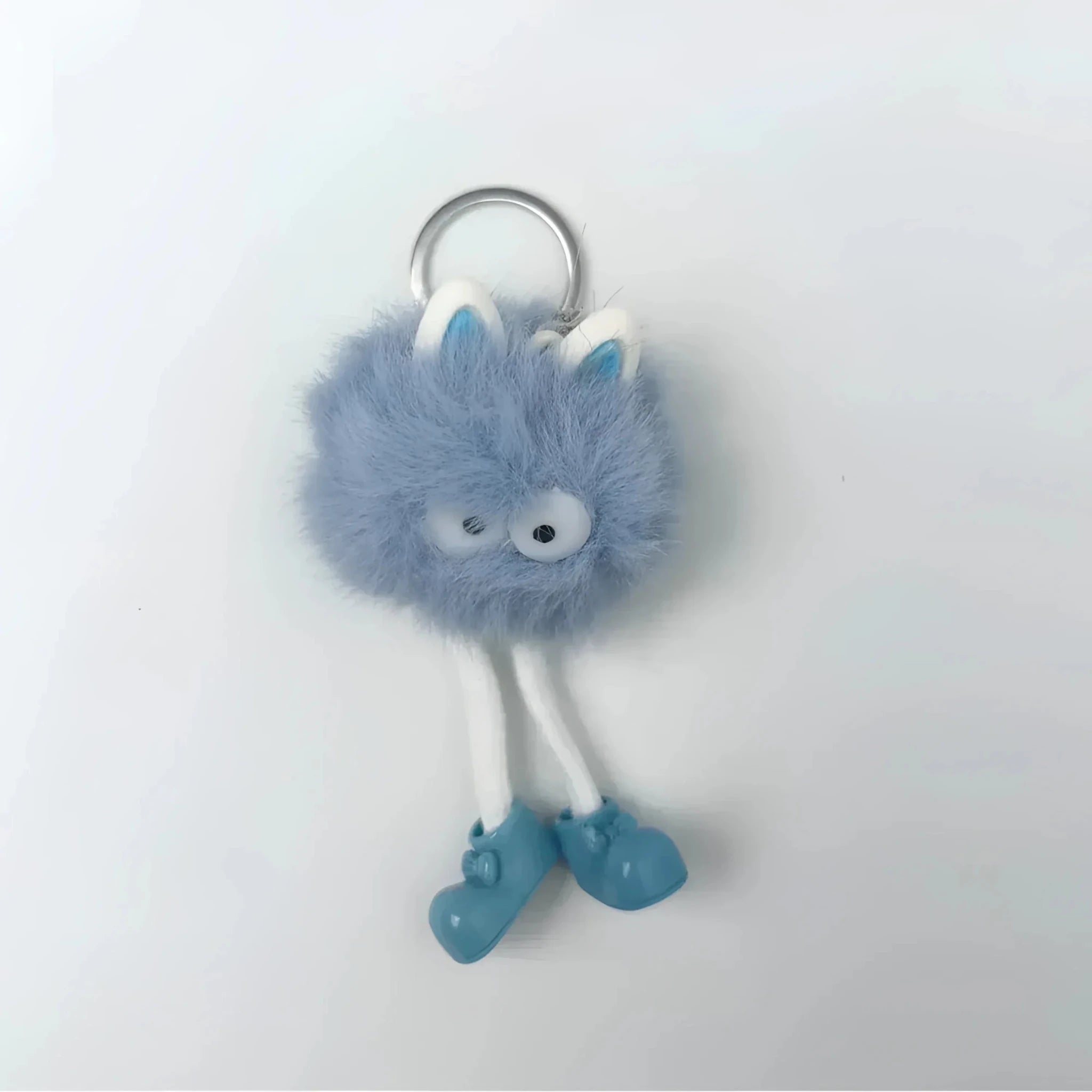 Charm per Borsa Pom Pom con Personaggio in Pelliccia Sintetica - Stile Donna Bags
