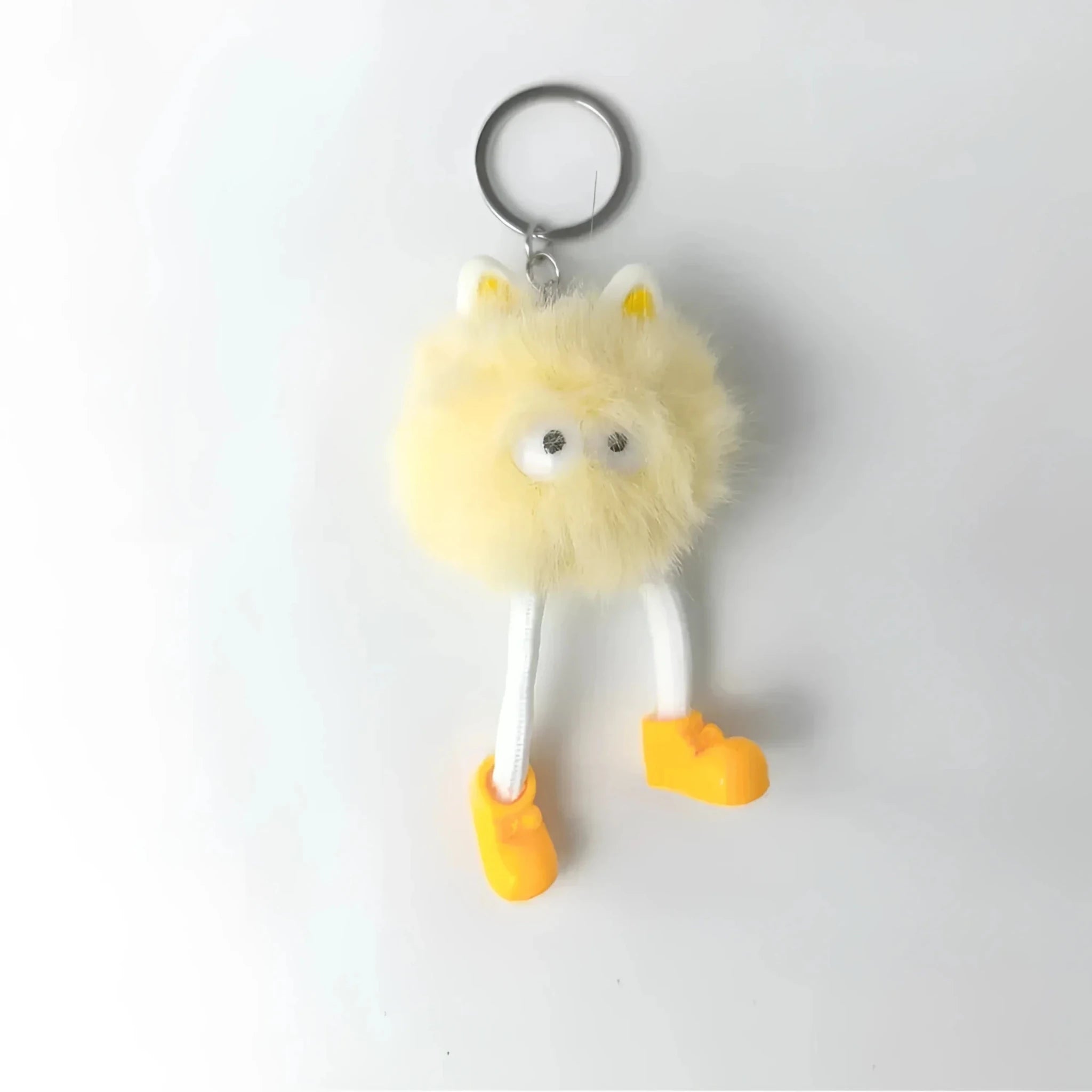 Charm per Borsa Pom Pom con Personaggio in Pelliccia Sintetica - Stile Donna Bags