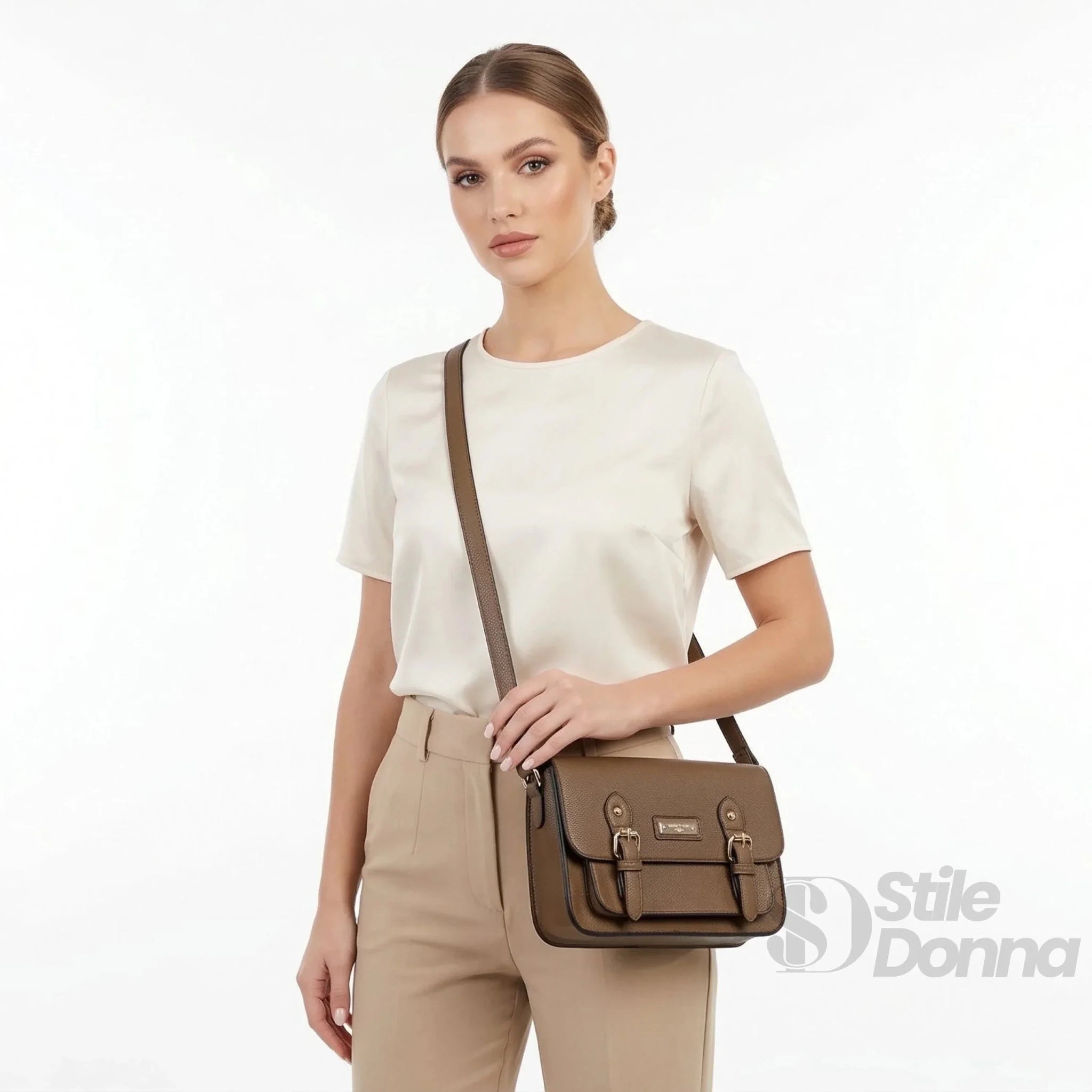 Charro Borsa Crossbody in Ecopelle con Dettagli Dorati - Stile Donna Bags