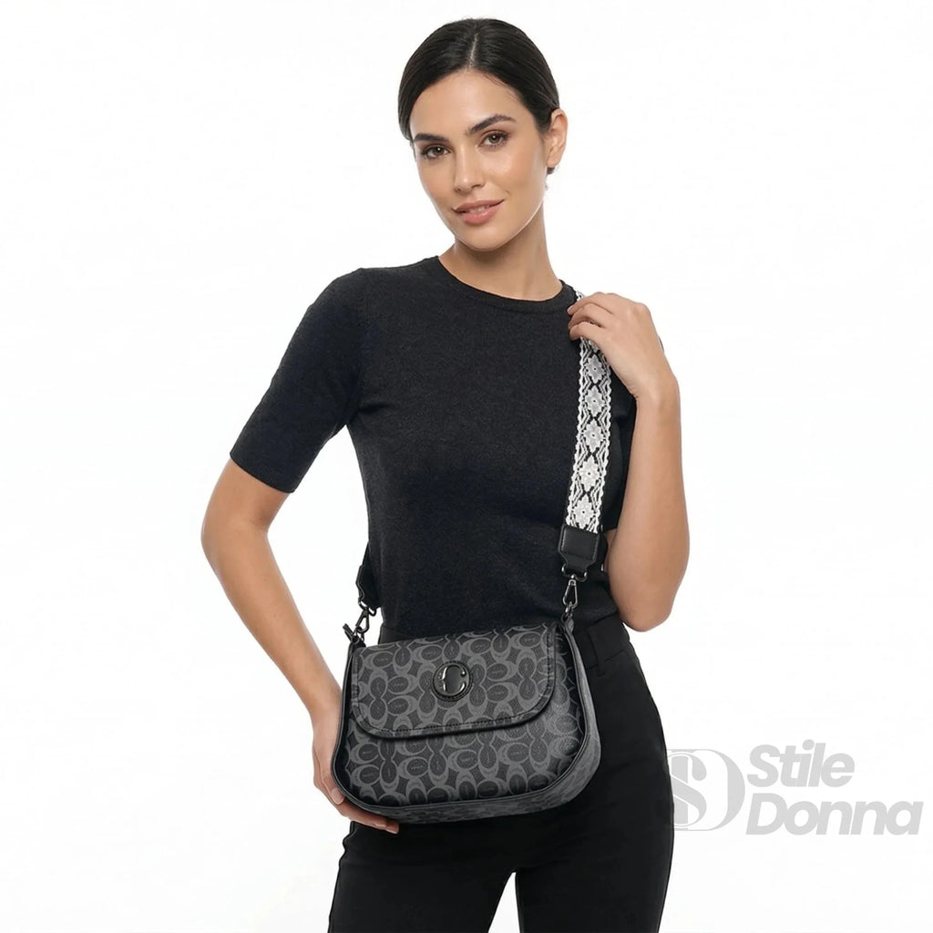 Charro Borsa Saddle in Ecopelle con Tracolla - Stile Donna Bags