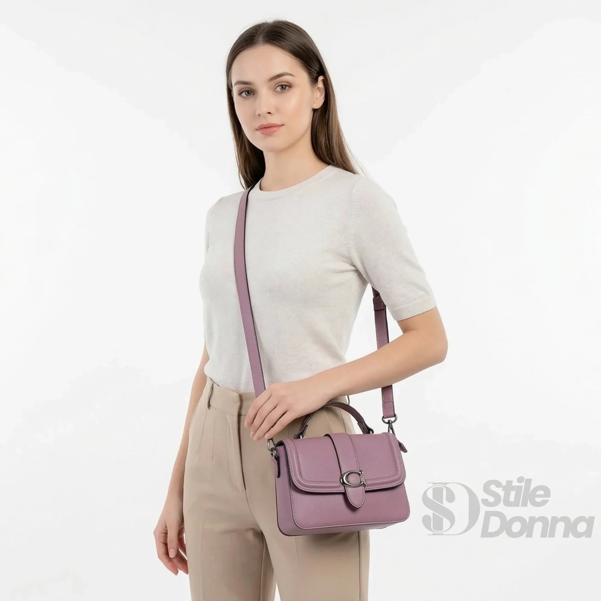 Charro Borsa a Spalla Rigida in Ecopelle con Design Minimalista - Stile Donna Bags