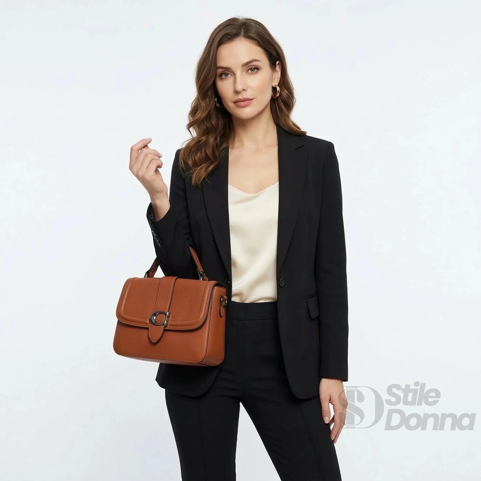 Charro Borsa a Spalla Rigida in Ecopelle con Design Minimalista - Stile Donna Bags