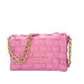Coconuda Borsa Intrecciata Argento a Tracolla in Ecopelle con Dettagli Dorati - Stile Donna Bags