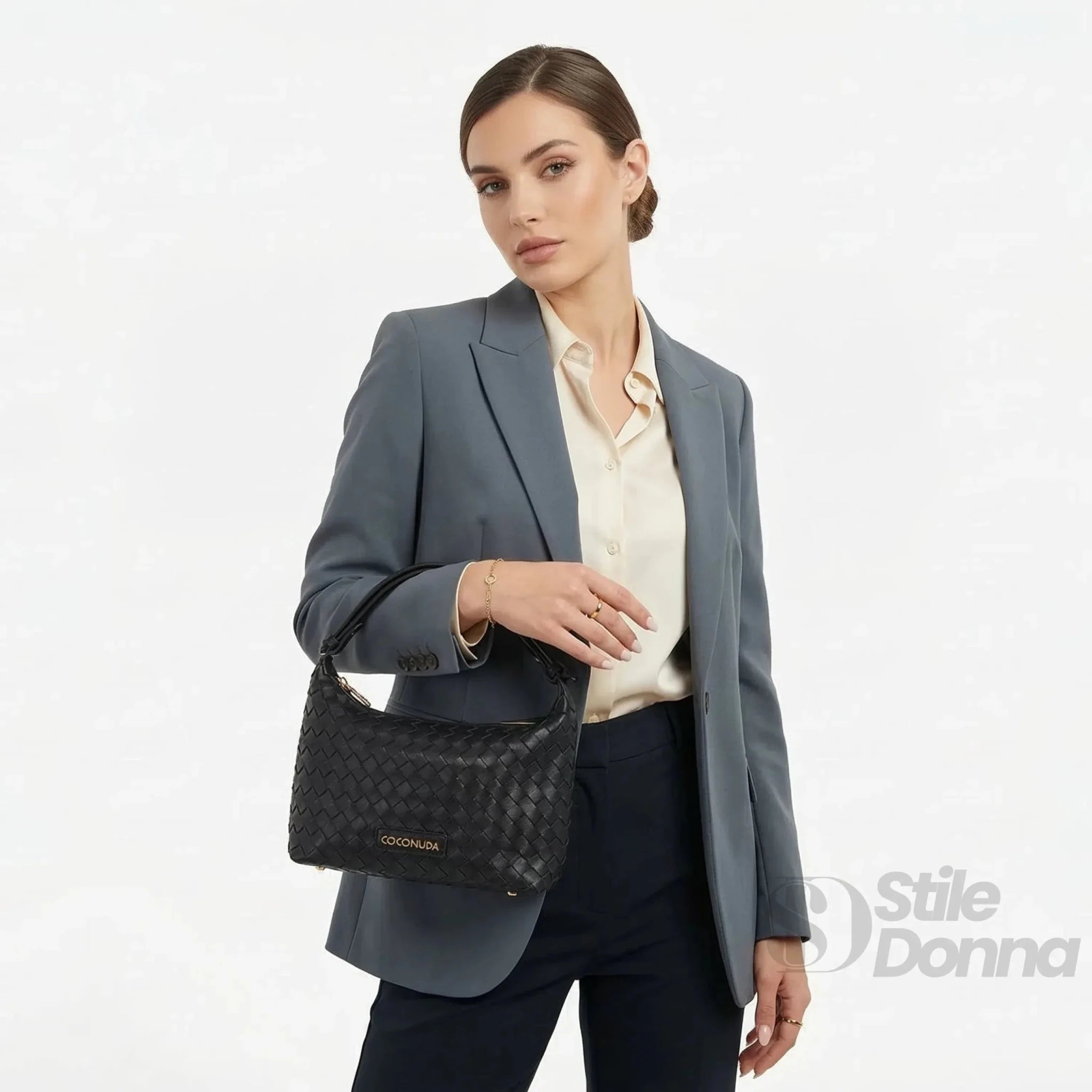 Coconuda Borsa Intrecciata in Ecopelle con Manico - Stile Donna Bags