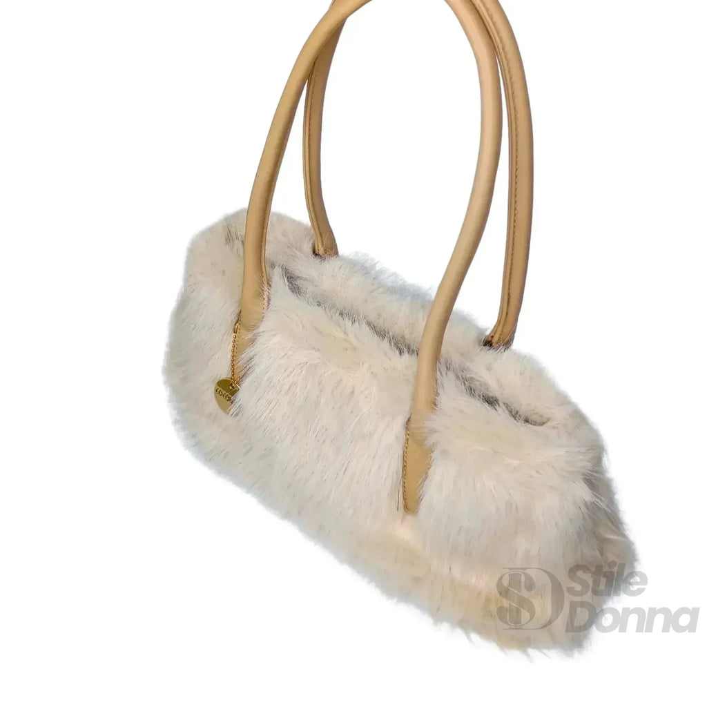 Coconuda Borsa a Mano in Ecopelle e Pelliccia Sintetica - Stile Donna Bags