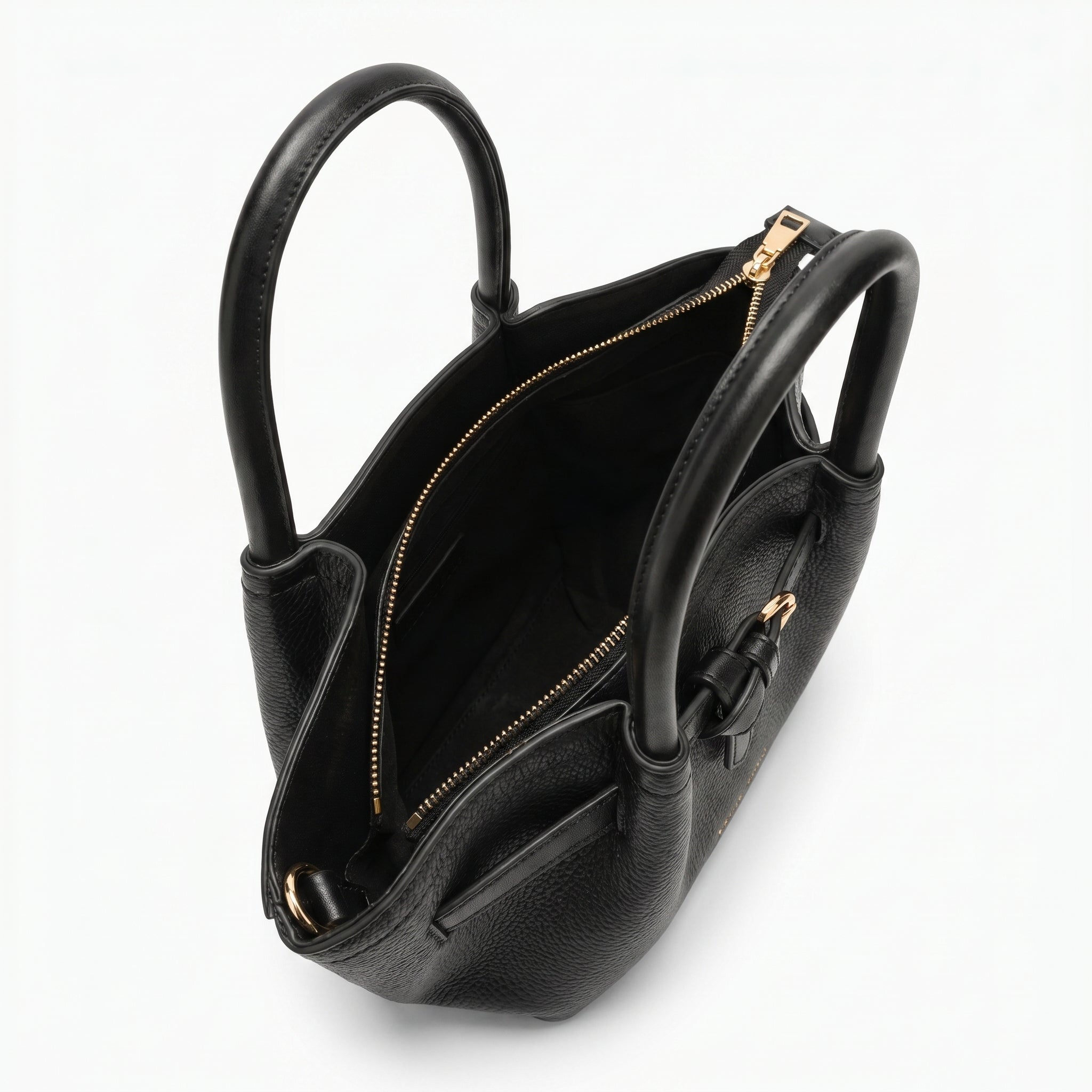 Coconuda Borsa a Mano in Ecopelle Martellata Nera - Stile Donna Bags