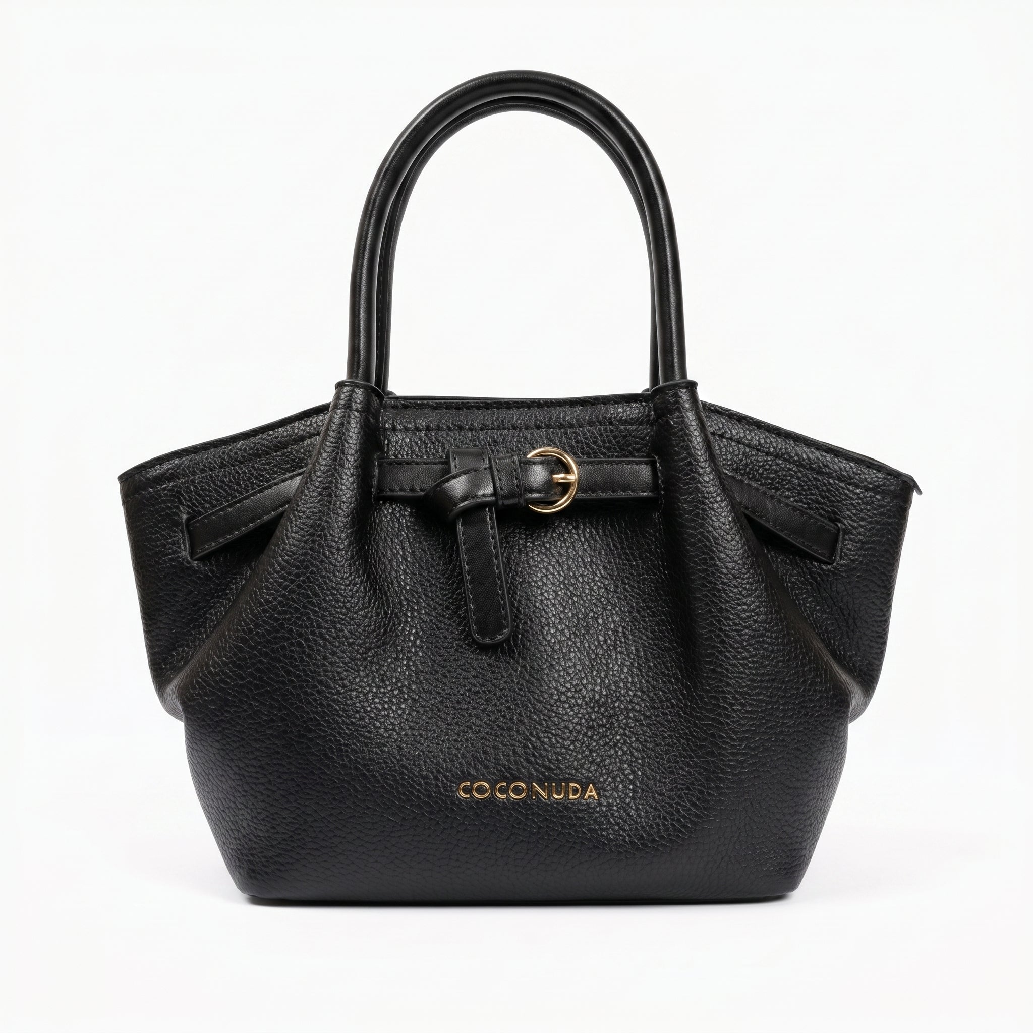Coconuda Borsa a Mano in Ecopelle Martellata Nera - Stile Donna Bags
