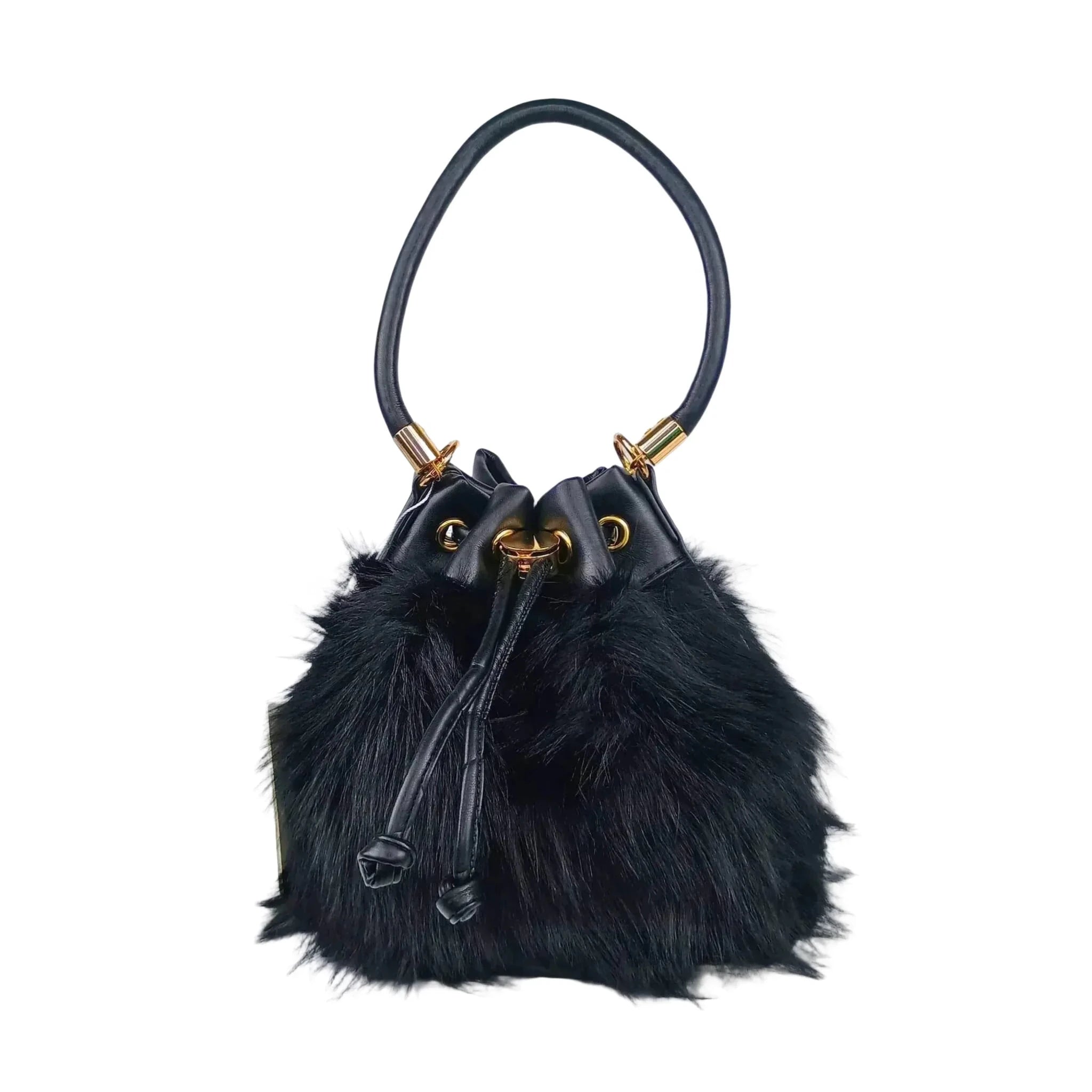 Coconuda Borsa a Secchiello in Pelliccia Sintetica - Stile Donna Bags