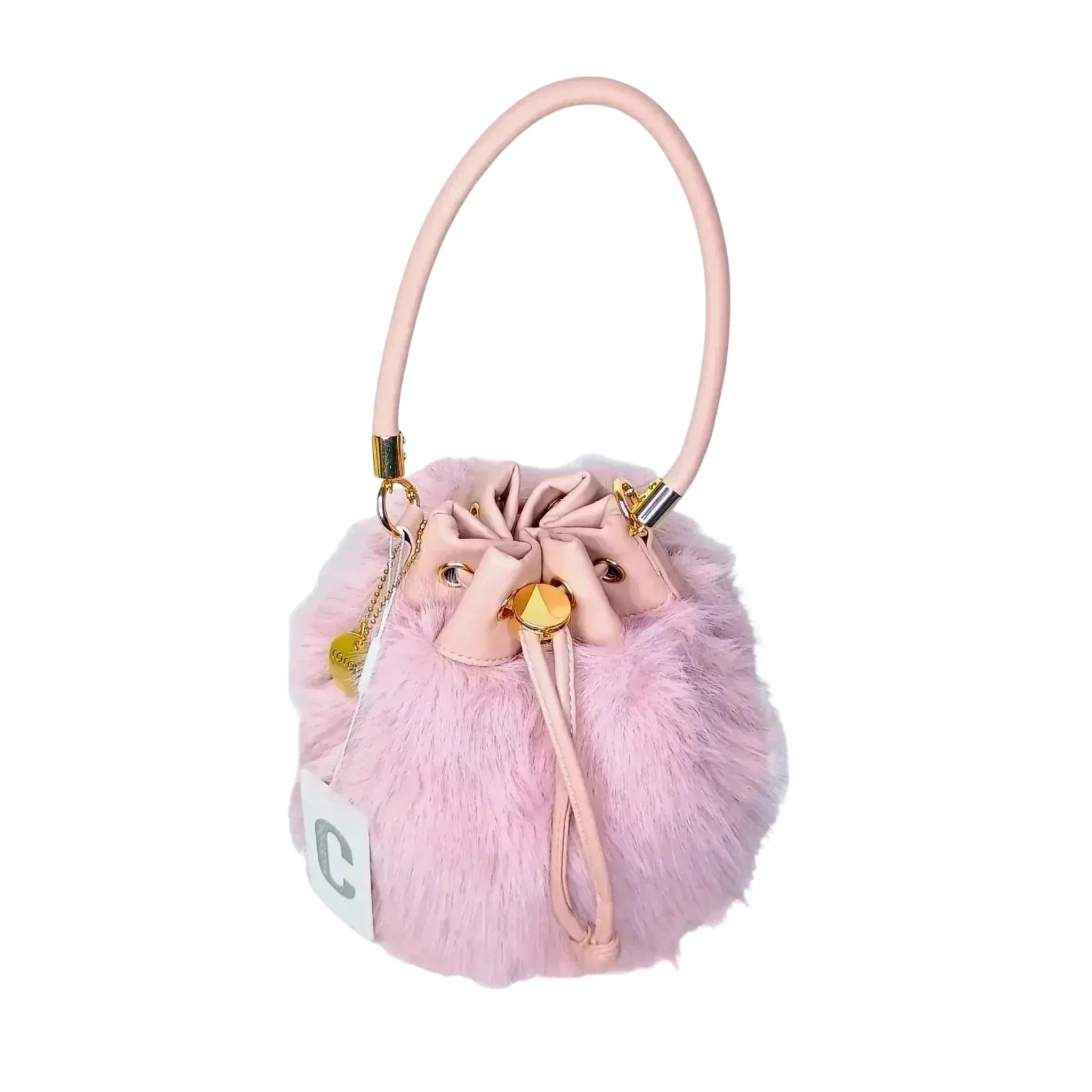 Coconuda Borsa a Secchiello in Pelliccia Sintetica - Stile Donna Bags