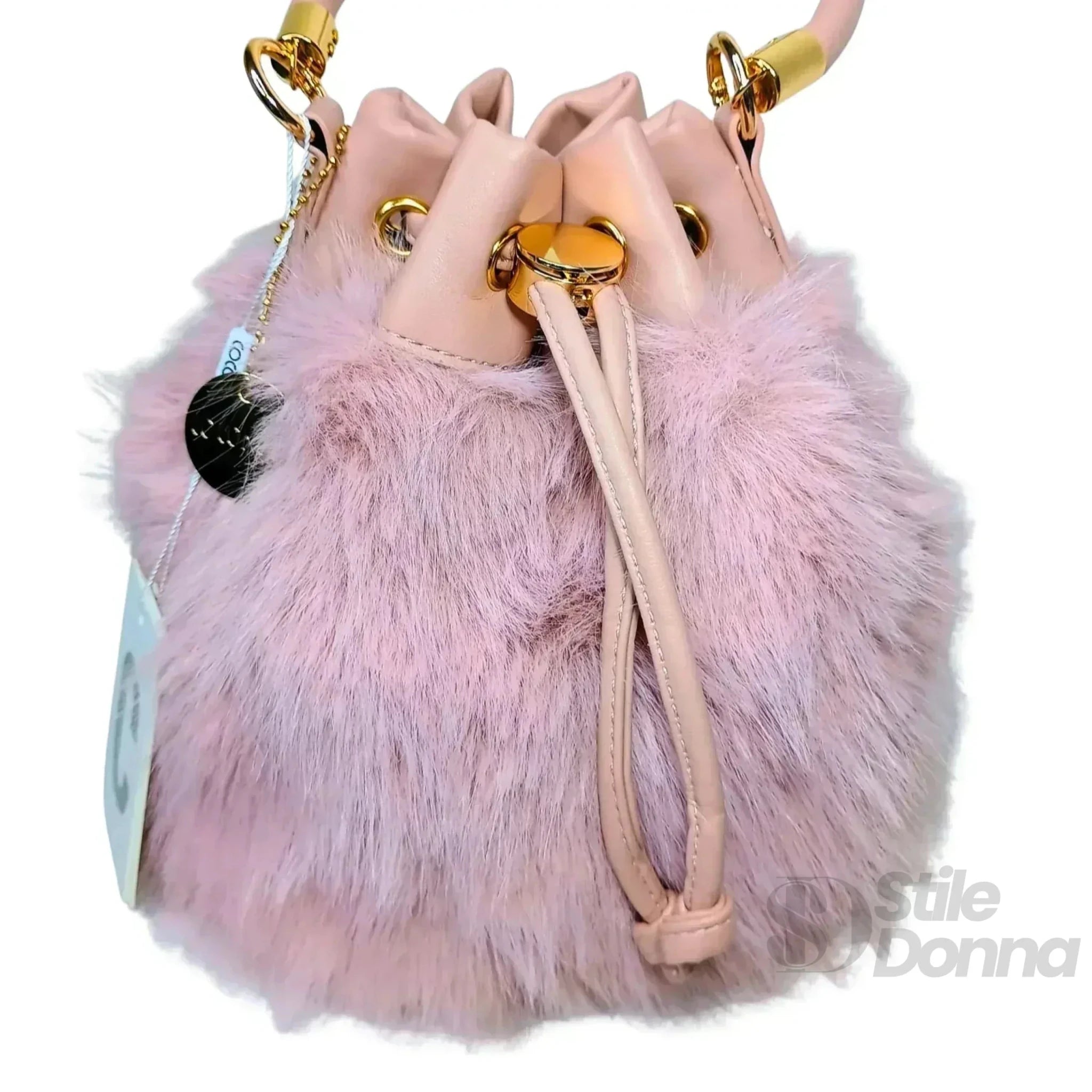 Coconuda Borsa a Secchiello in Pelliccia Sintetica - Stile Donna Bags