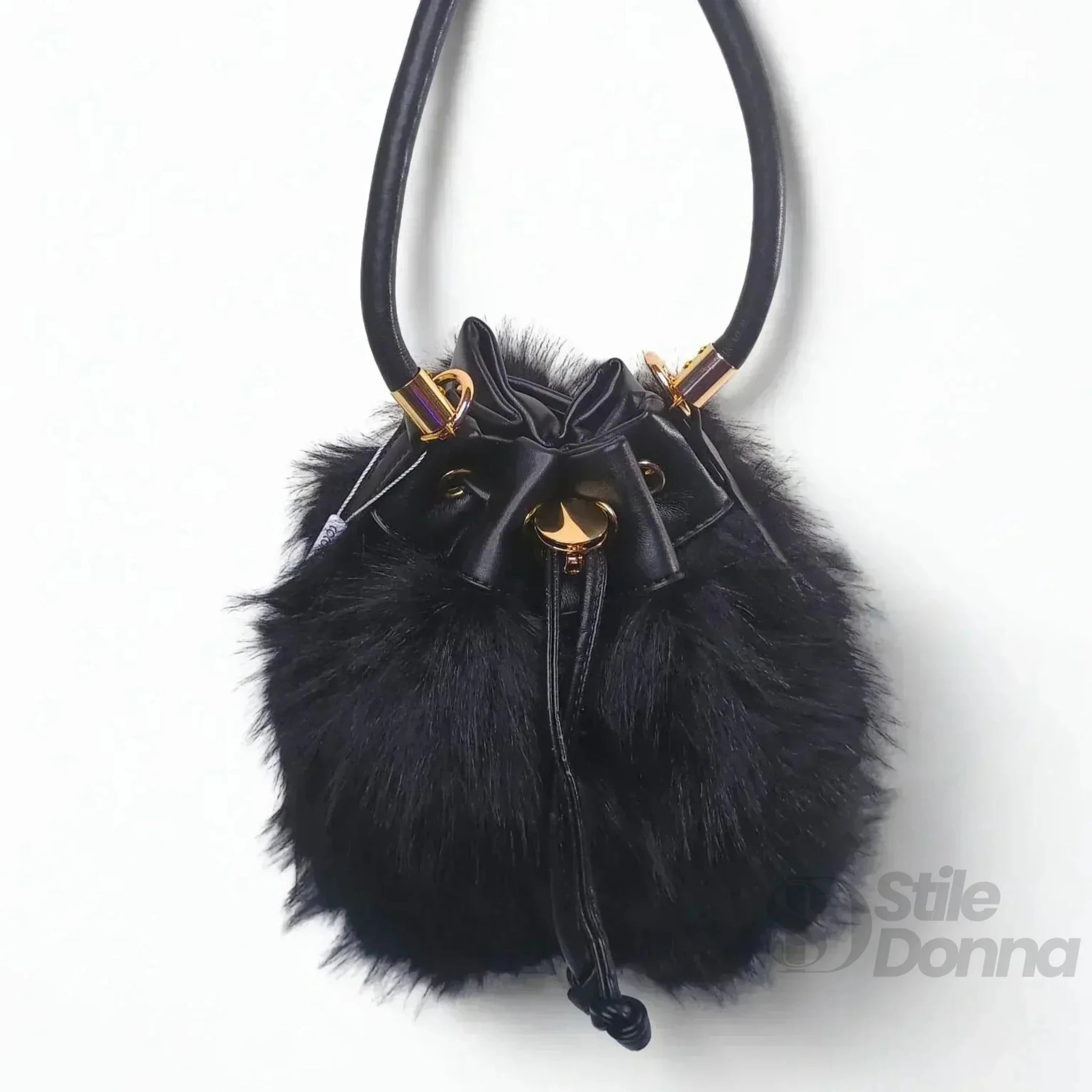 Coconuda Borsa a Secchiello in Pelliccia Sintetica - Stile Donna Bags