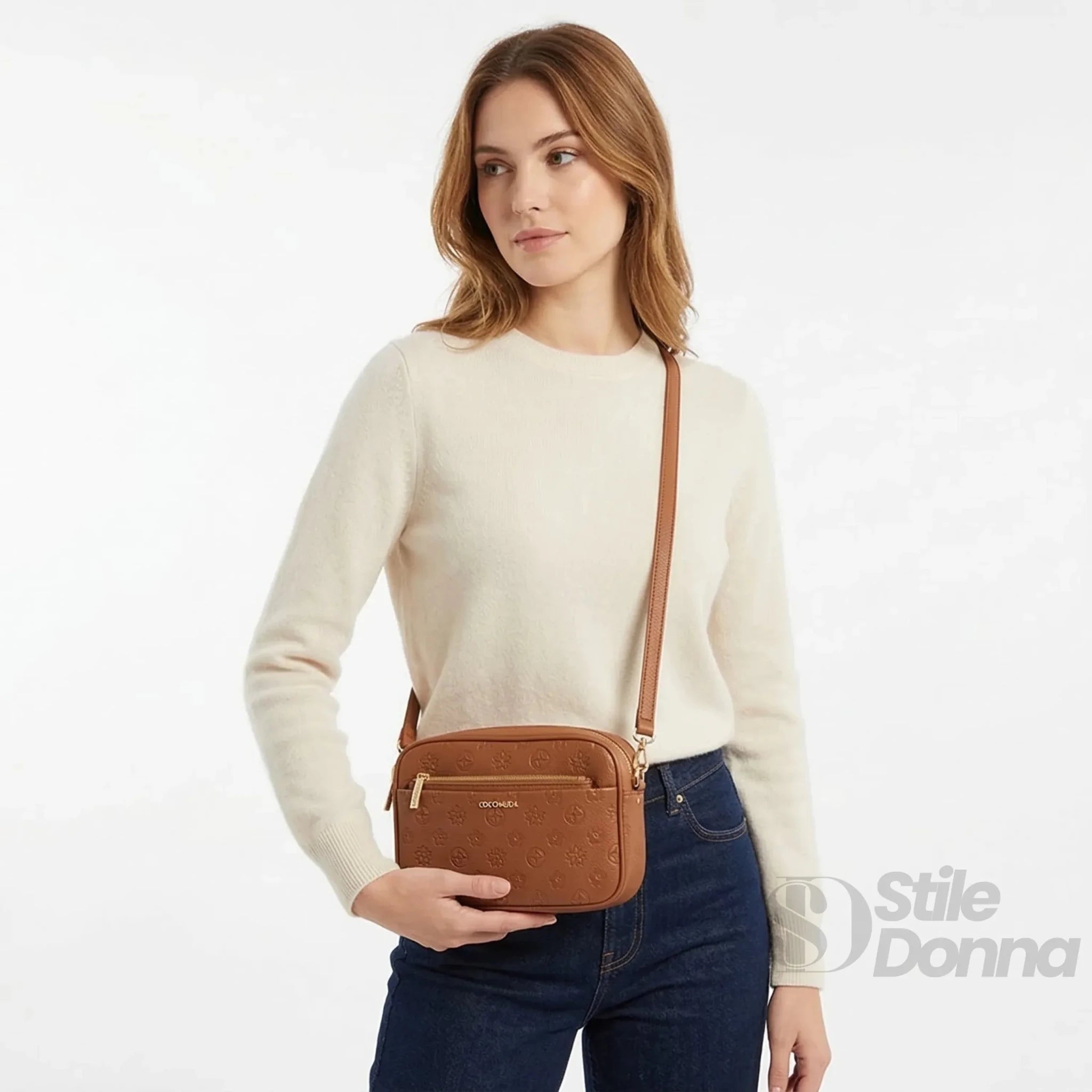 Coconuda Borsa a Tracolla in Ecopelle Marrone - Stile Donna Bags