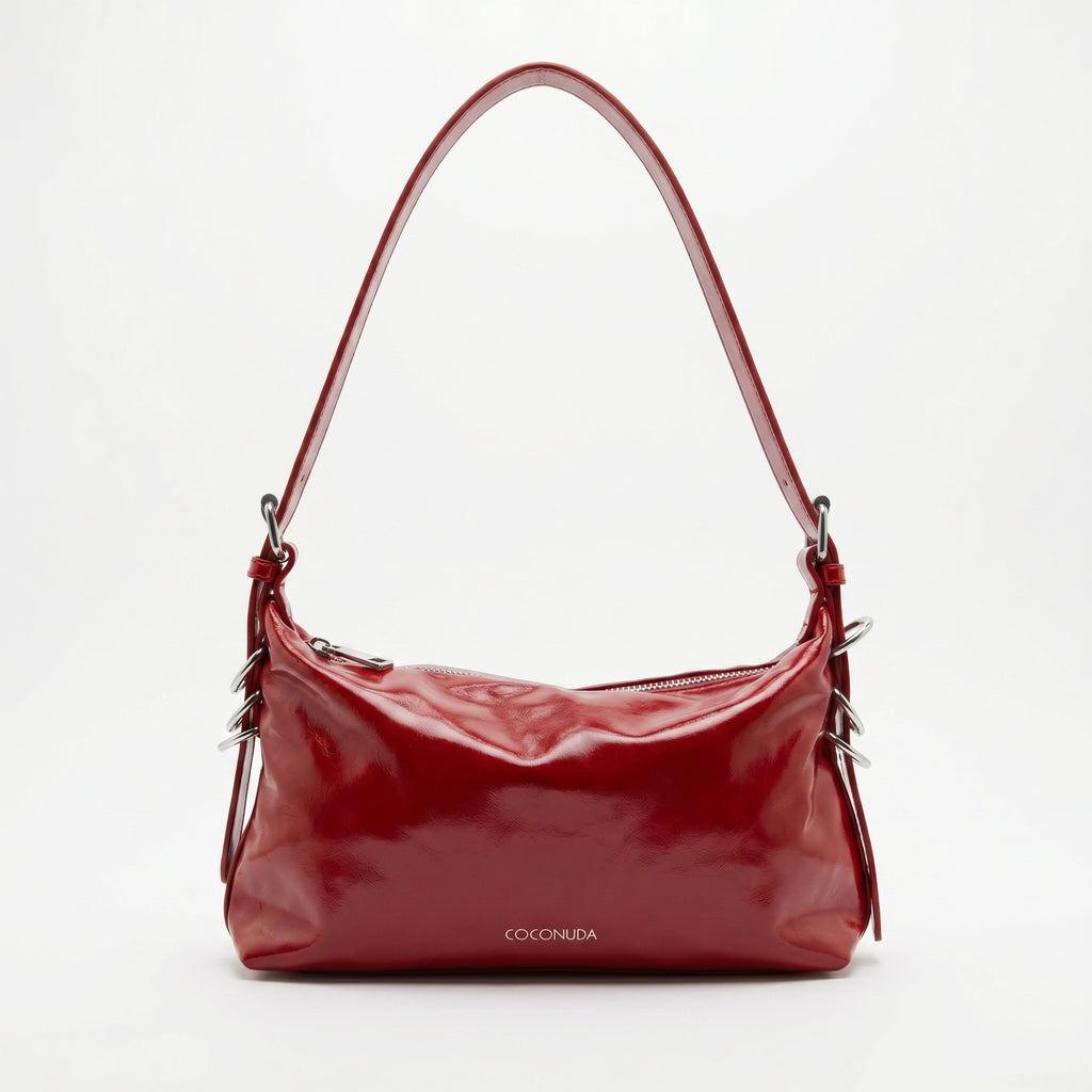 Coconuda Borsa a Tracolla in Ecopelle Verniciata con Catena - Stile Donna Bags