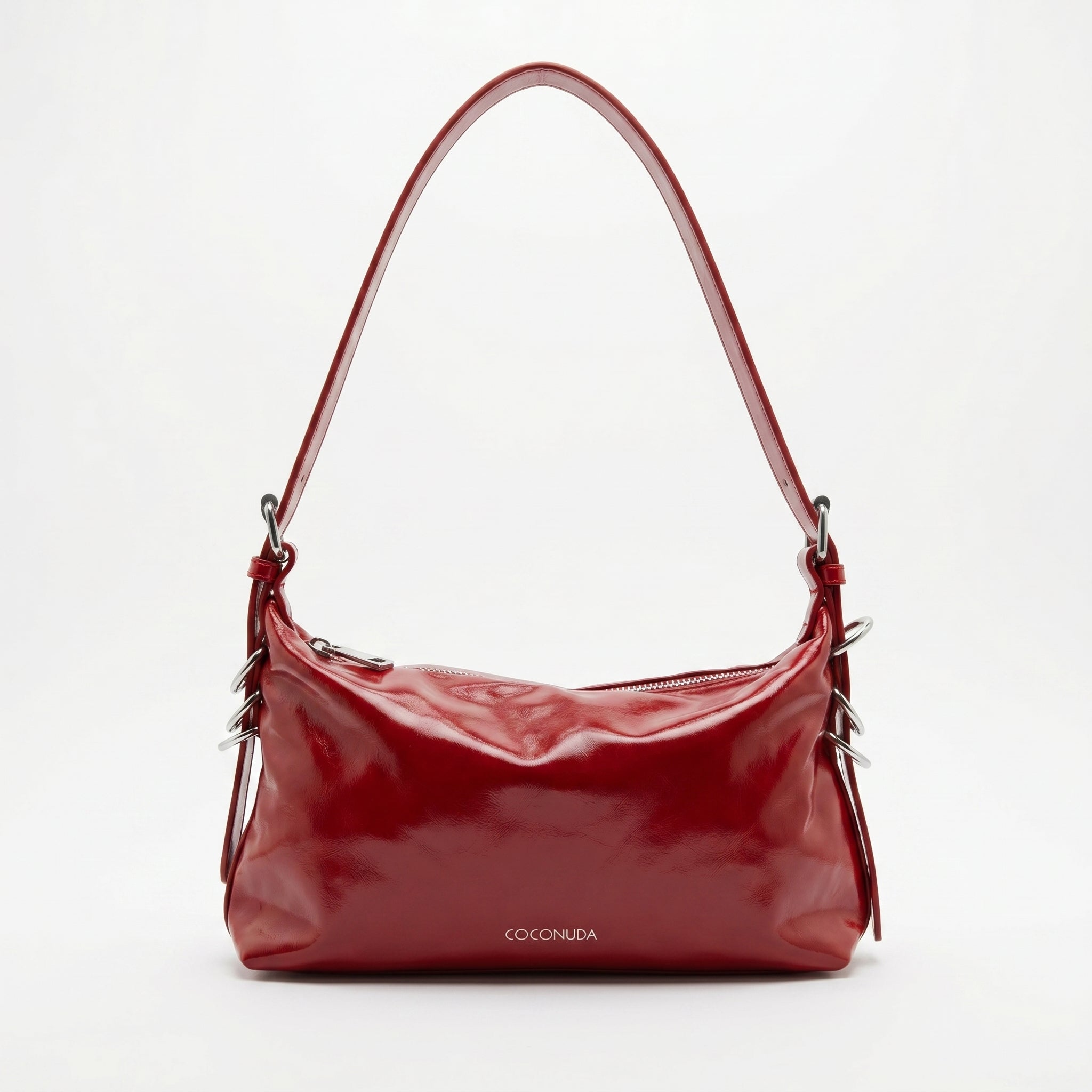 Coconuda Borsa a Tracolla in Ecopelle Verniciata con Catena - Stile Donna Bags