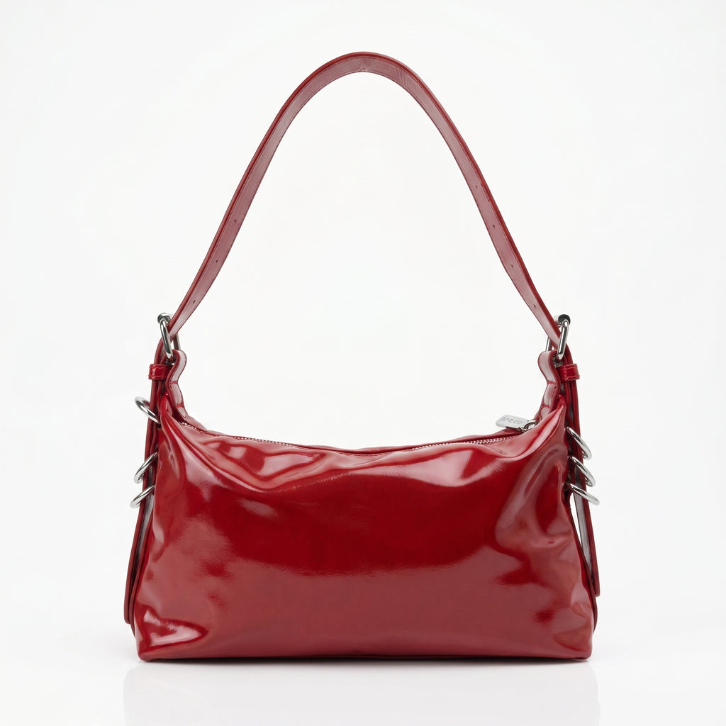 Coconuda Borsa a Tracolla in Ecopelle Verniciata con Catena - Stile Donna Bags