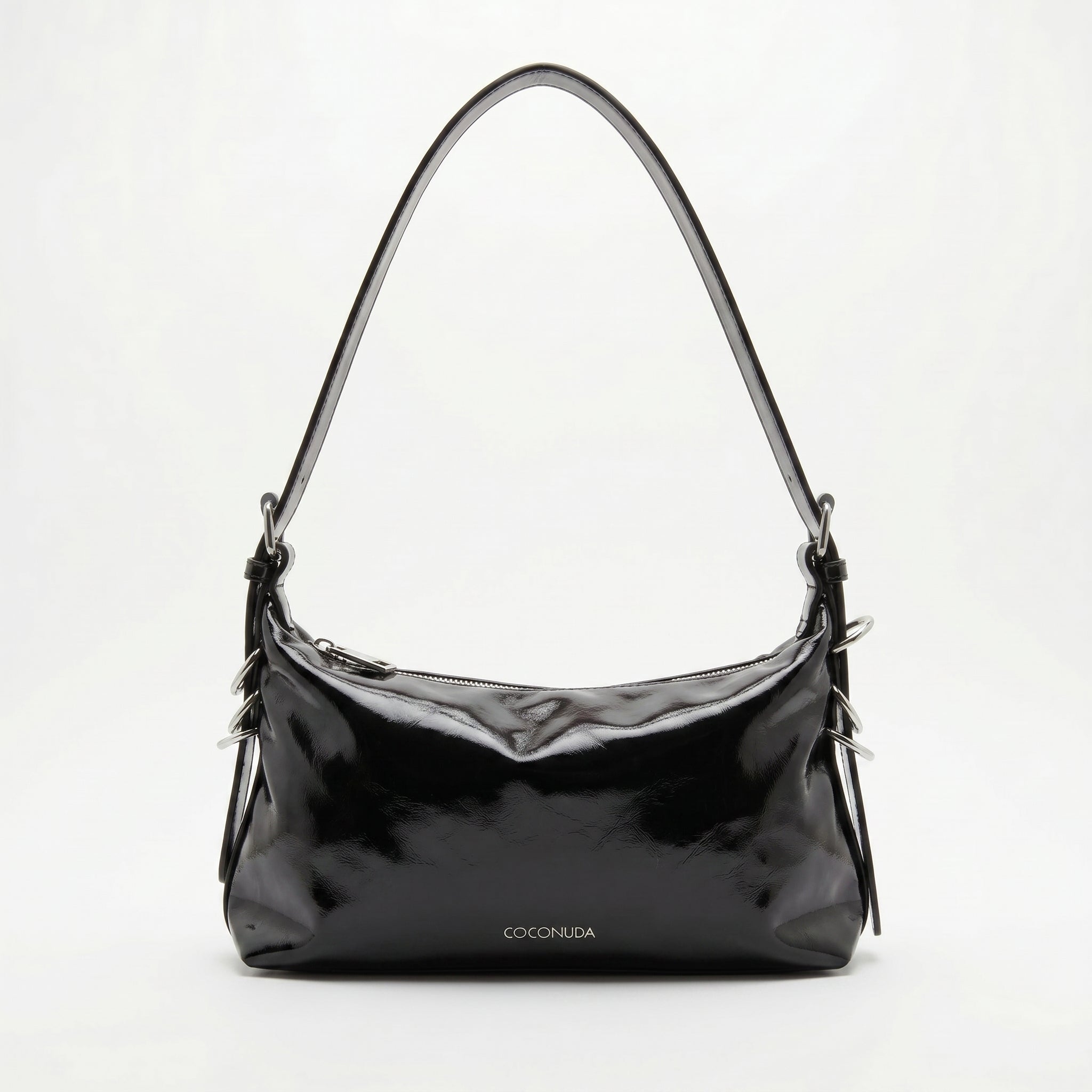 Coconuda Borsa a Tracolla in Ecopelle Verniciata con Catena - Stile Donna Bags