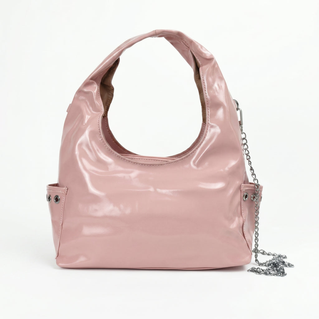 Coconuda Borsa a Tracolla in Ecopelle con Catena e Occhielli - Stile Donna Bags