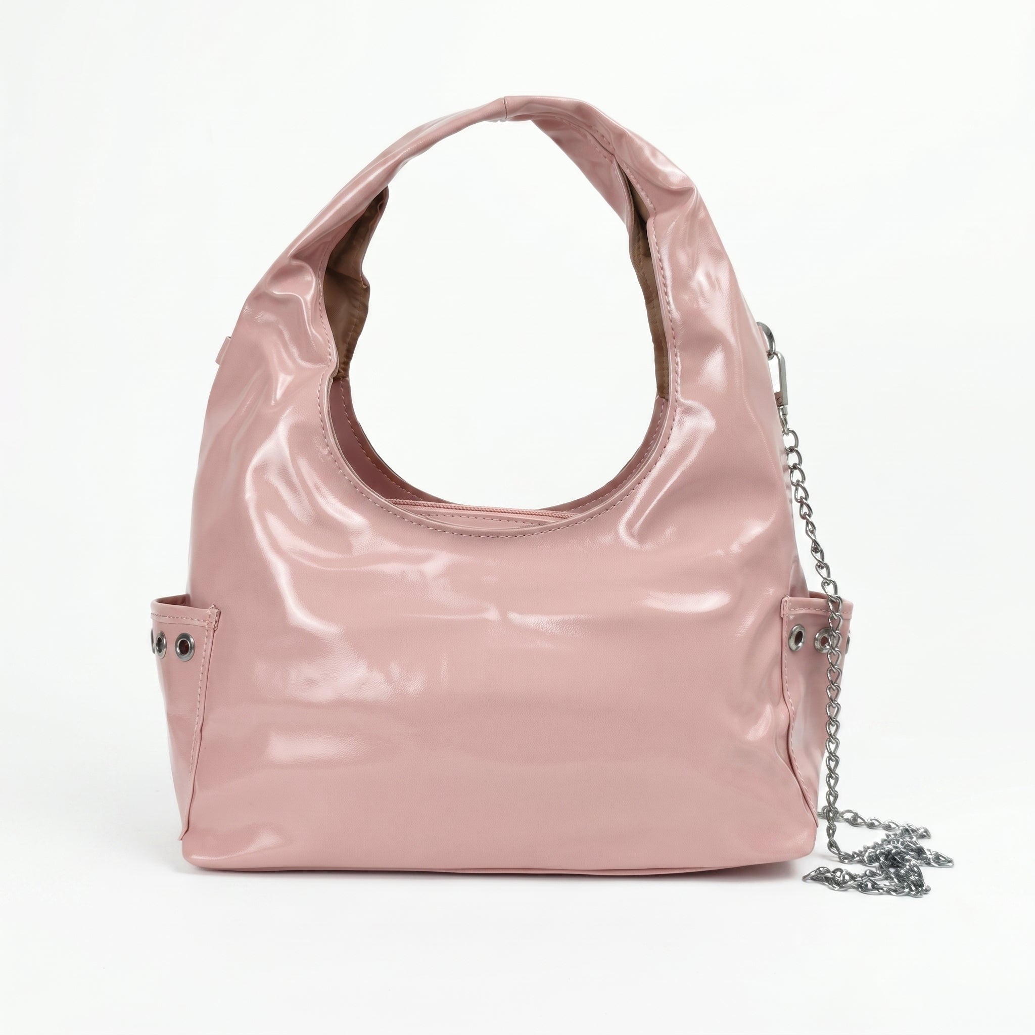 Coconuda Borsa a Tracolla in Ecopelle con Catena e Occhielli - Stile Donna Bags