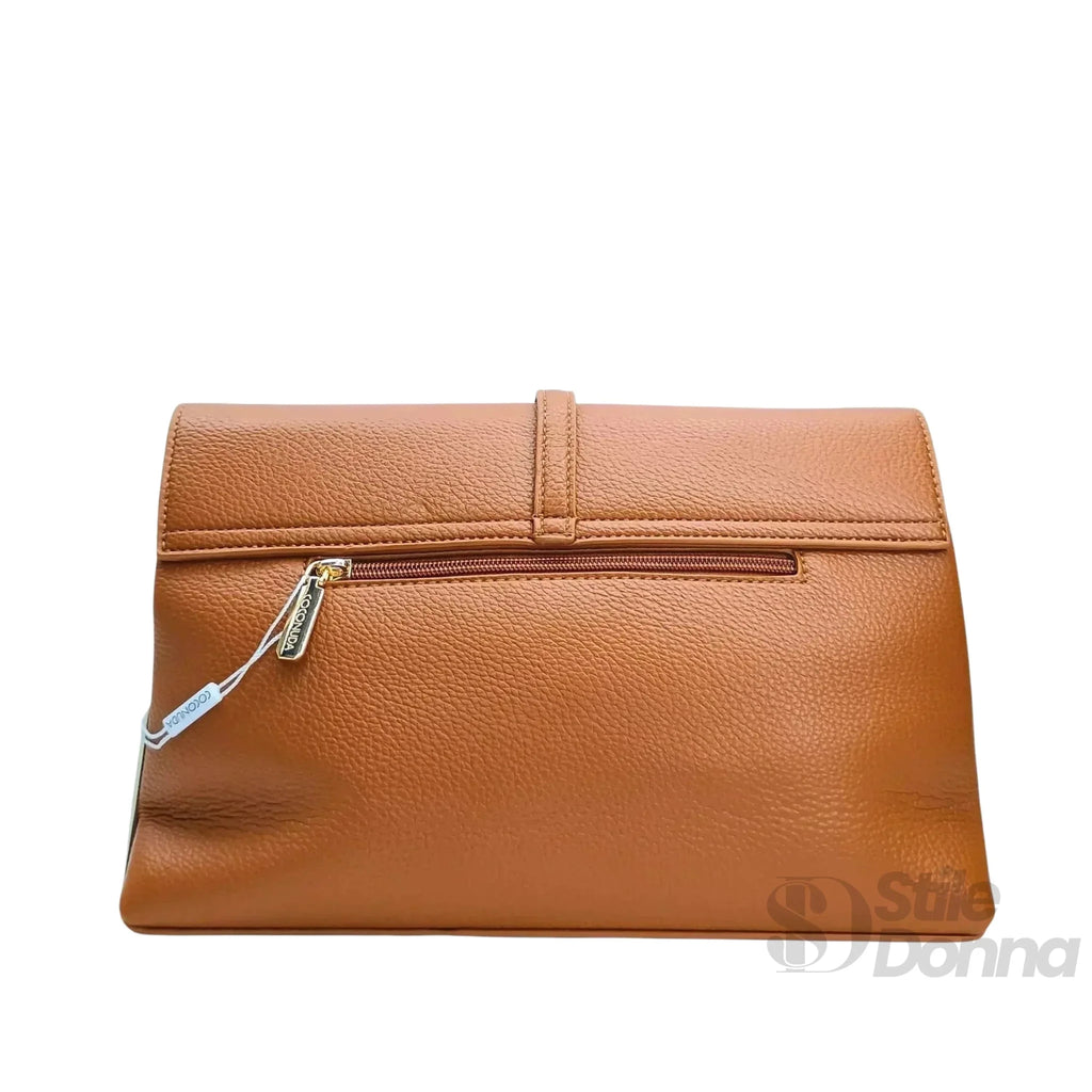 Coconuda Pochette in Ecopelle Marrone con Chiusura a Scatto - Stile Donna Bags