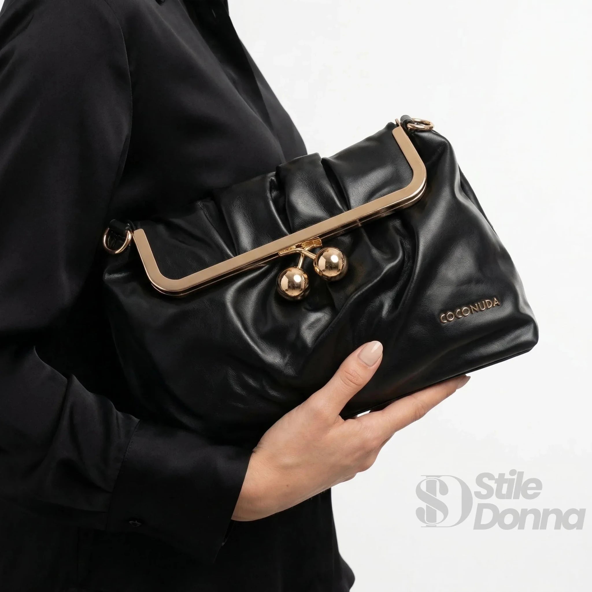Coconuda Pochette in Ecopelle Morbida con Chiusura a Scatto - Stile Donna Bags
