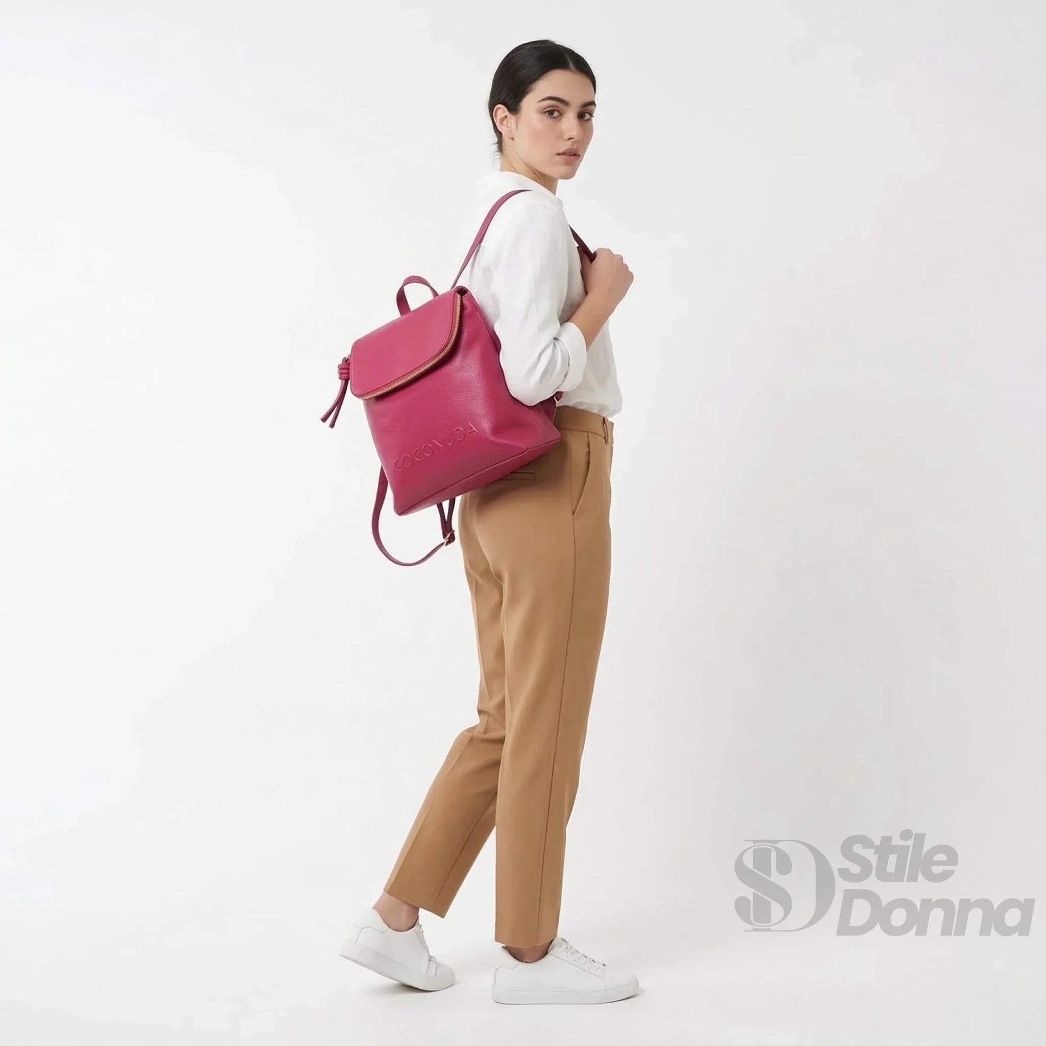 Coconuda Zaino Rosso in Ecopelle con Spallacci Regolabili - Stile Donna Bags