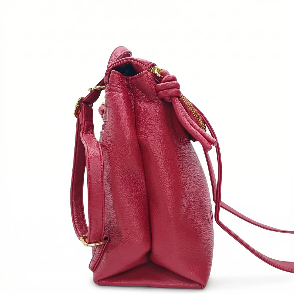 Coconuda Zaino Rosso in Ecopelle con Spallacci Regolabili - Stile Donna Bags