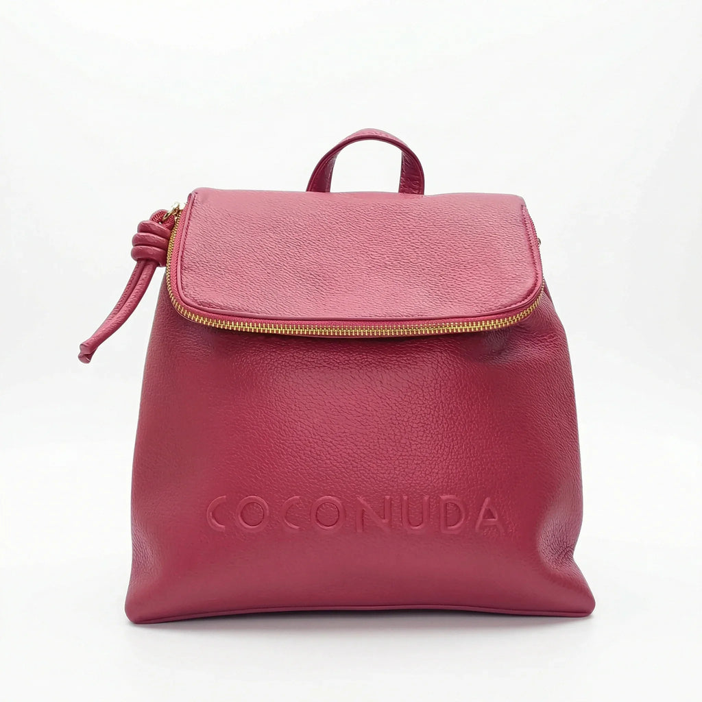 Coconuda Zaino Rosso in Ecopelle con Spallacci Regolabili - Stile Donna Bags