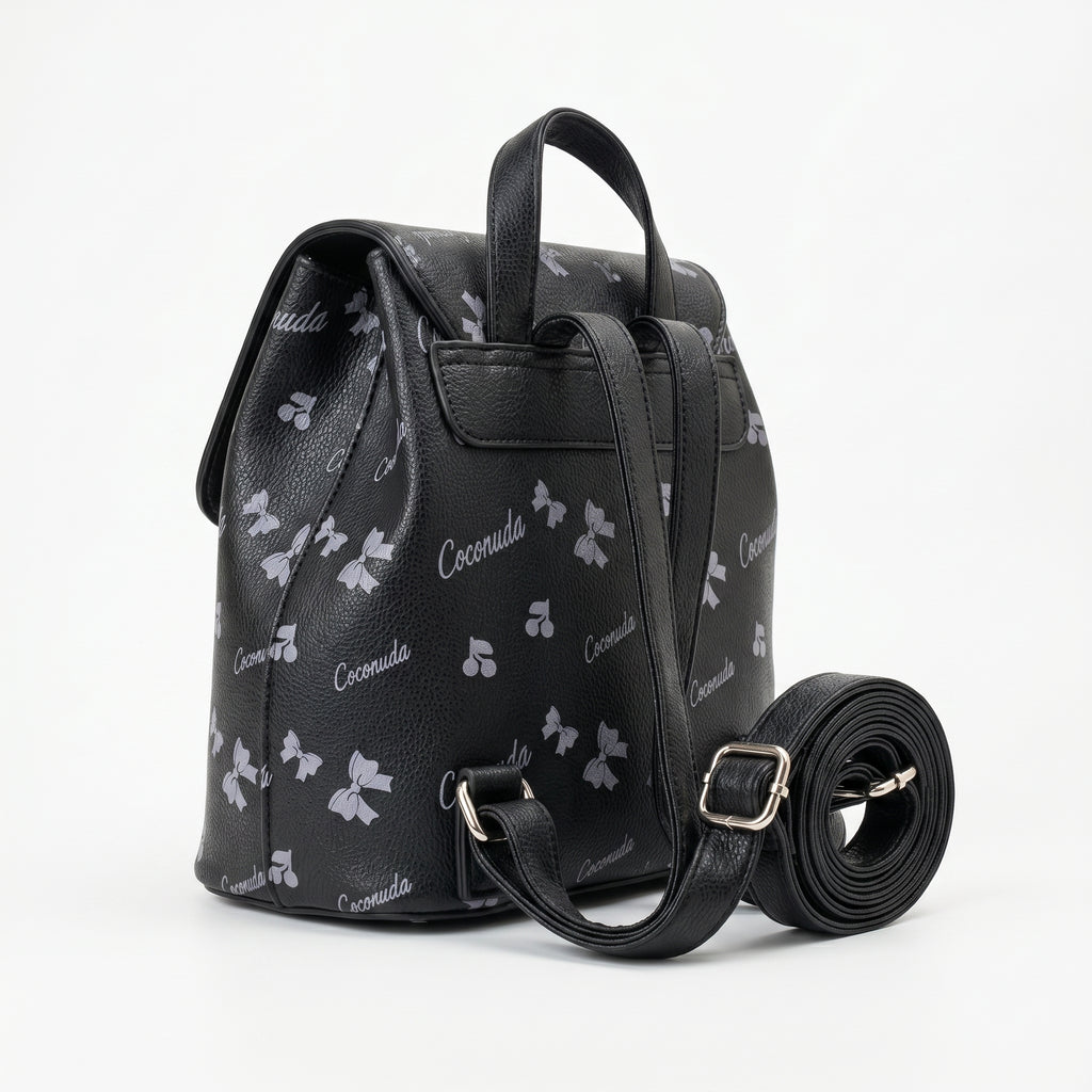 Coconuda Zaino in Ecopelle con Chiusura Magnetica e Finitura Argento - Stile Donna Bags