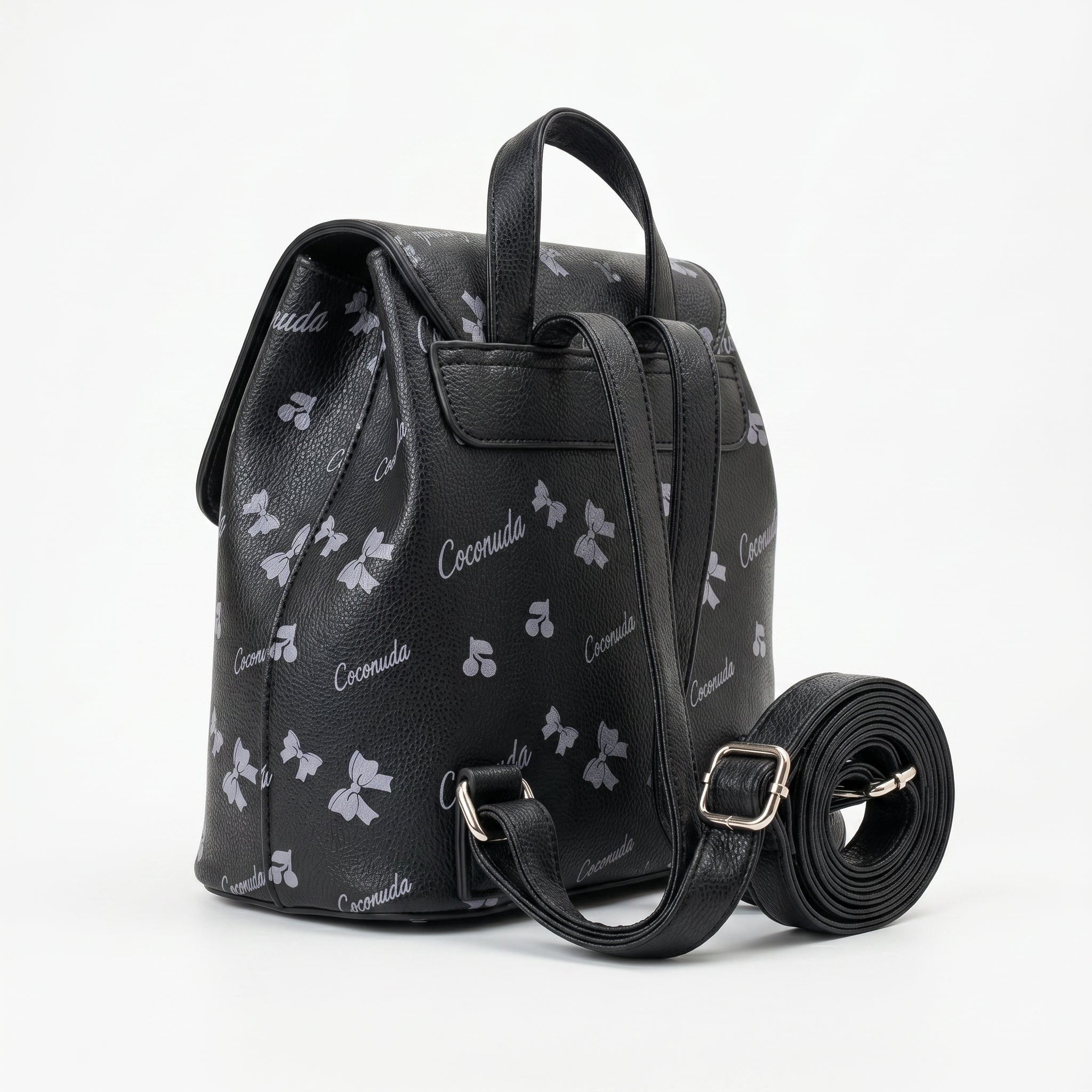Coconuda Zaino in Ecopelle con Chiusura Magnetica e Finitura Argento - Stile Donna Bags