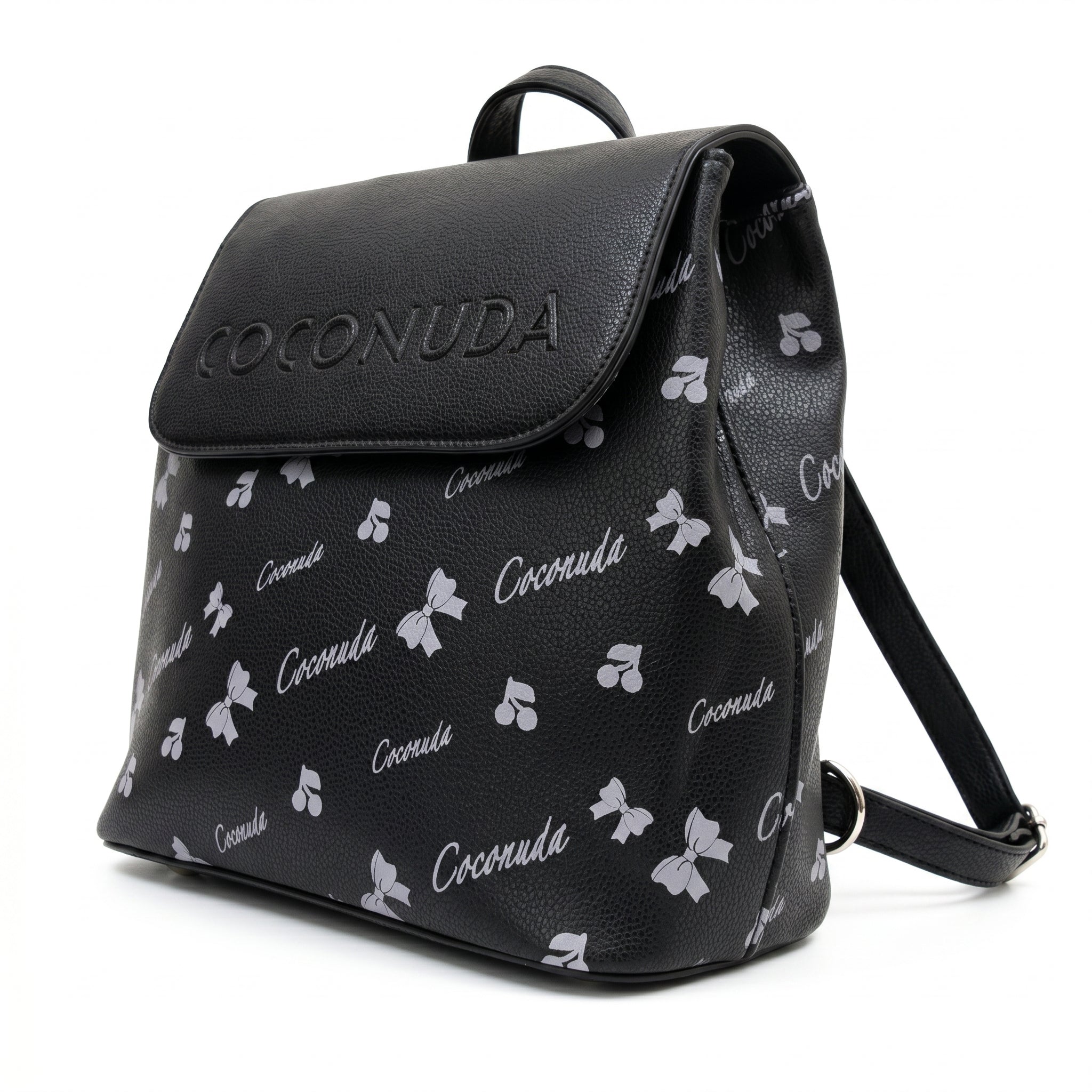 Coconuda Zaino in Ecopelle con Chiusura Magnetica e Finitura Argento - Stile Donna Bags