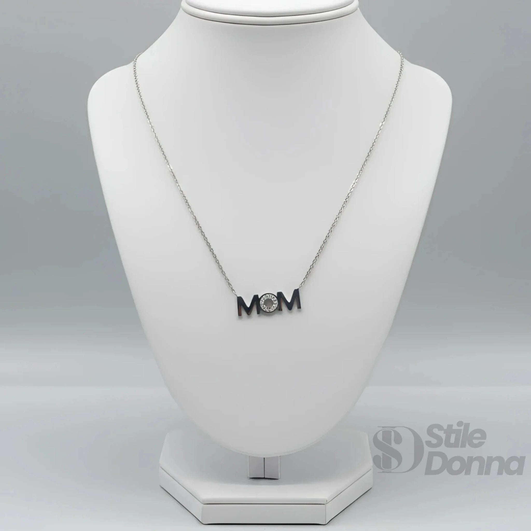 Collana Pendente MOM in Metallo Dorato - Stile Donna Bags