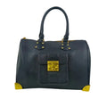 Enrico Coveri Borsa Dottore in Ecopelle Nera con Tracolla Removibile - Stile Donna Bags