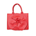 Enrico Coveri Borsa a Mano in Ecopelle Rossa con Ricamo Floreale - Stile Donna Bags