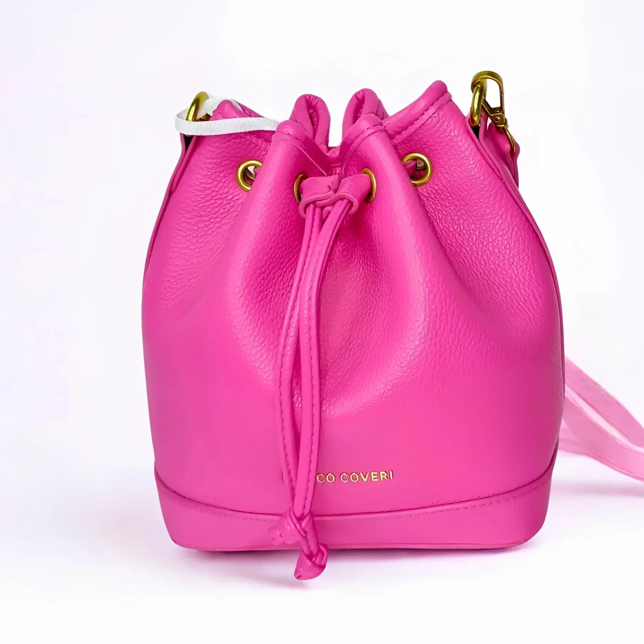 Enrico Coveri Borsa a Secchiello in Ecopelle Rosa e Nero - Stile Donna Bags