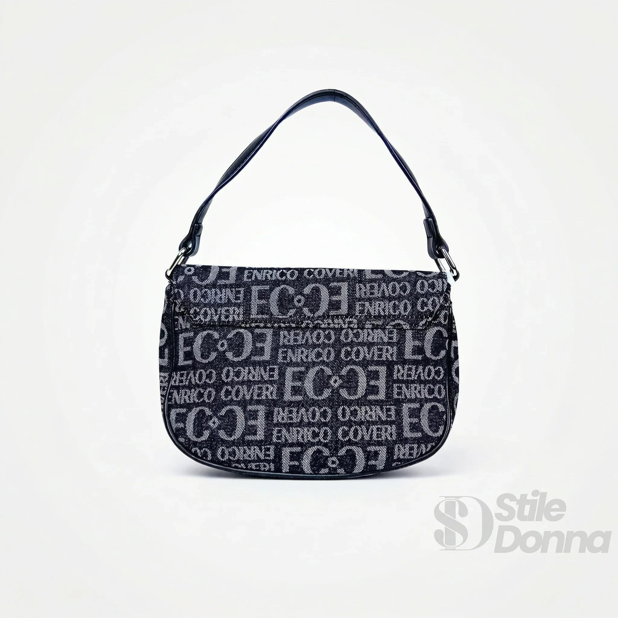 Enrico Coveri Borsa a Spalla in Jacquard con Logo - Stile Donna Bags