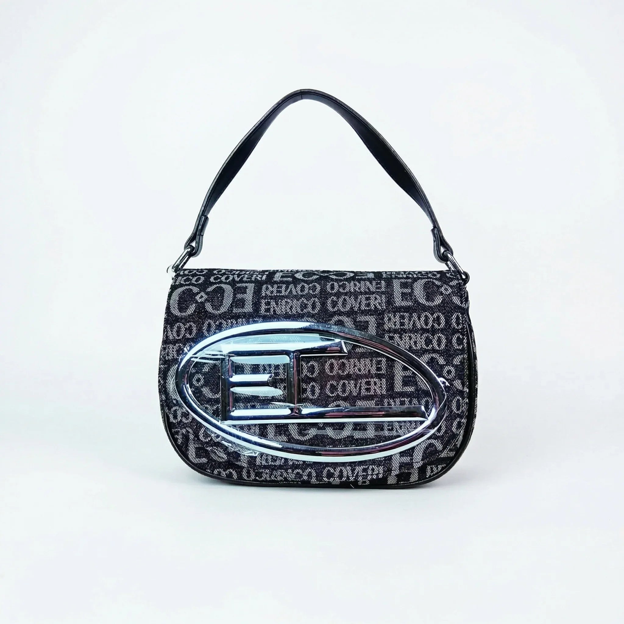 Enrico Coveri Borsa a Spalla in Jacquard con Logo - Stile Donna Bags