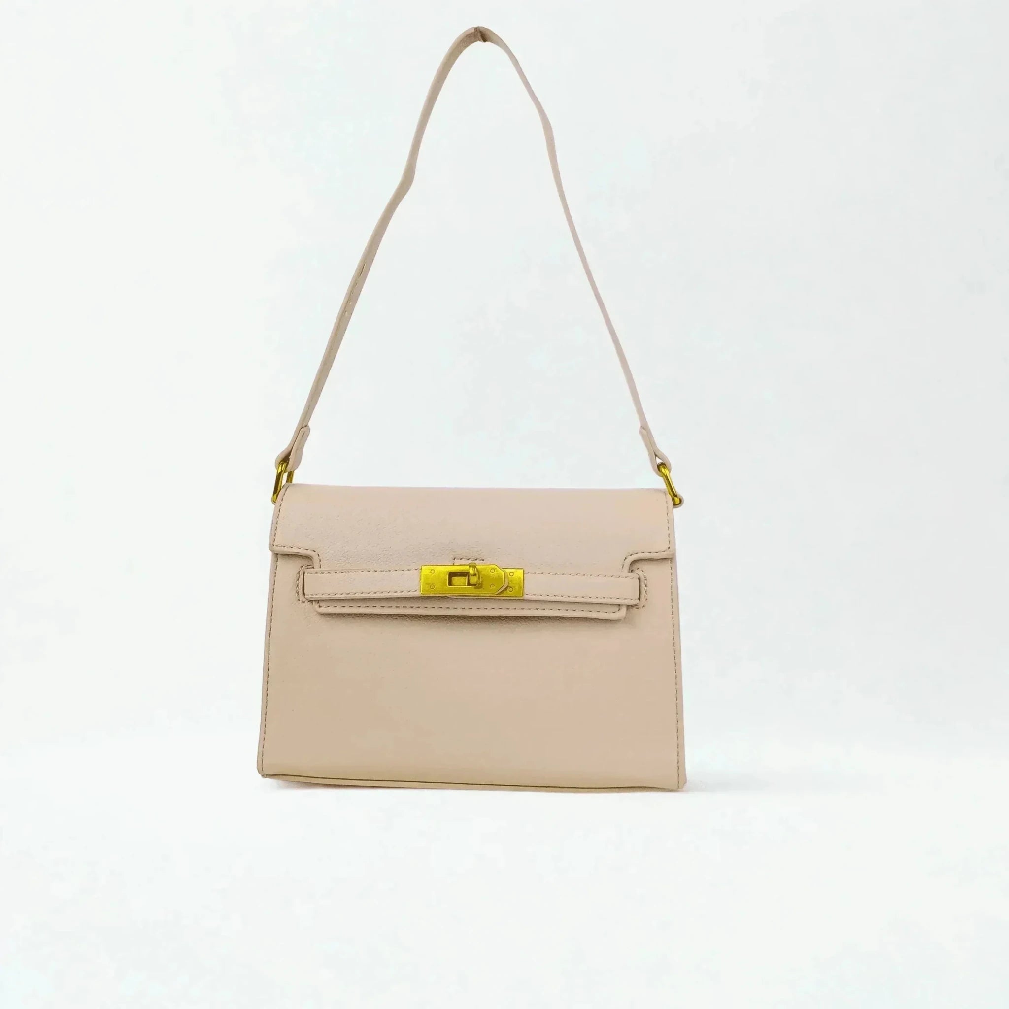 Enrico Coveri Borsa a Tracolla in Ecopelle con Lucchetto Oro - Stile Donna Bags